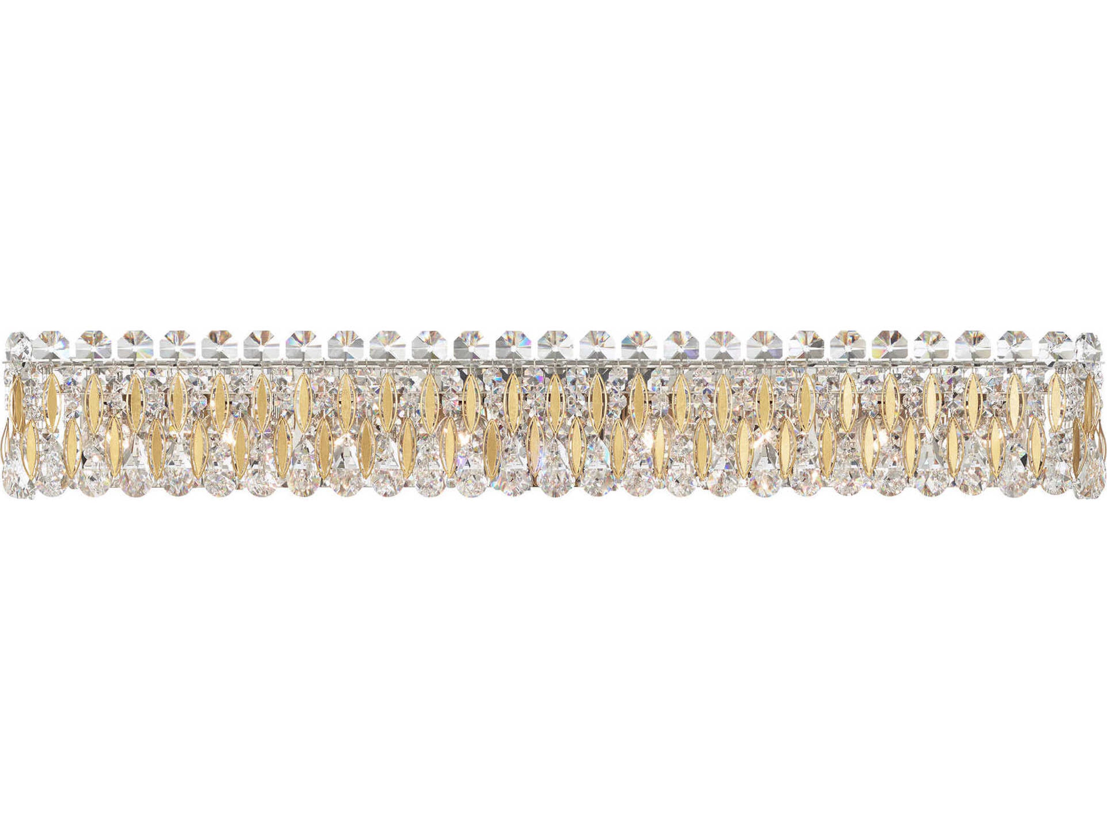Sarella 8-Light Gold Crystal Vanity Light
