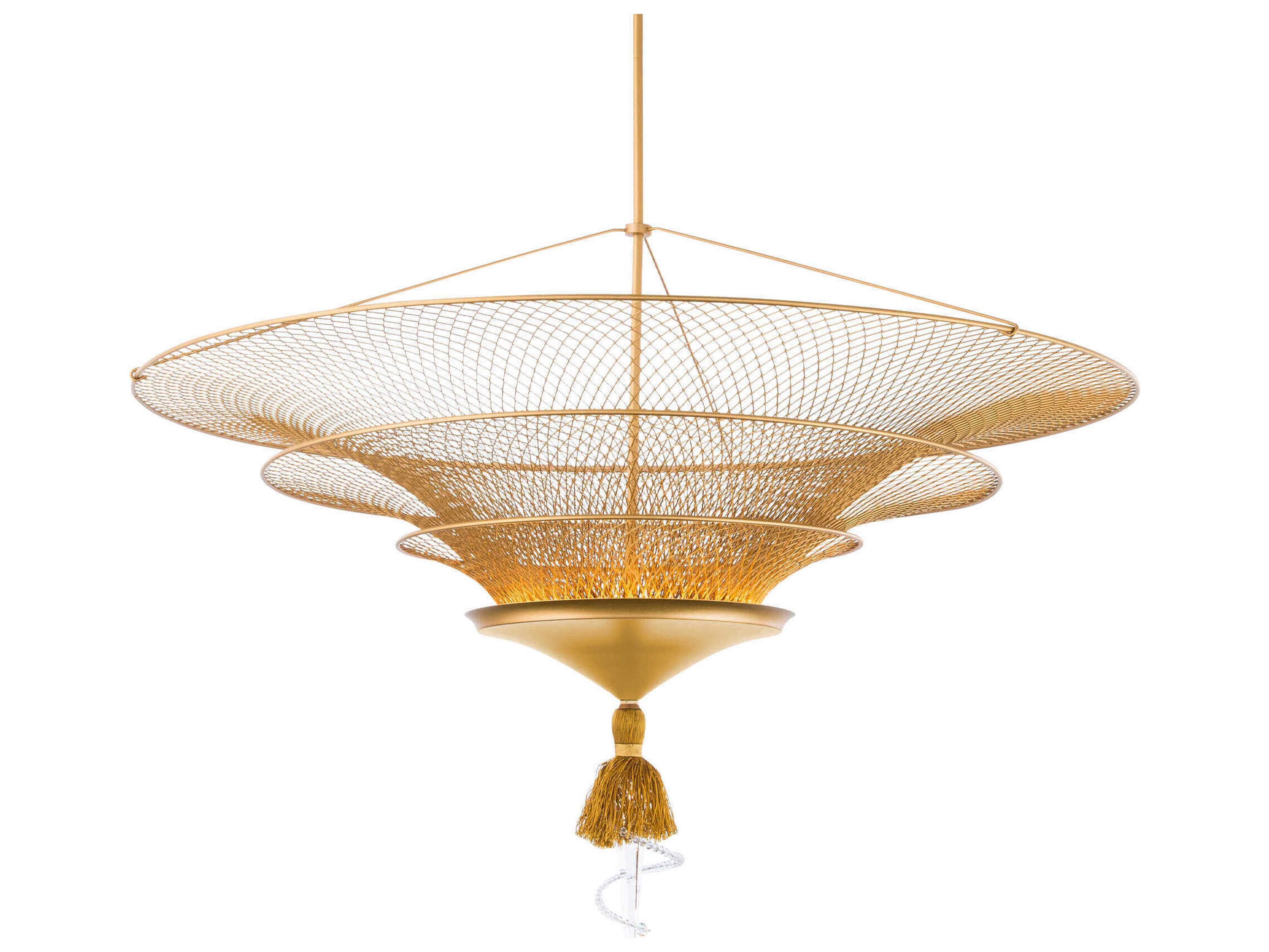 Veneto 1-Light Gold Crystal LED Geometric Pendant