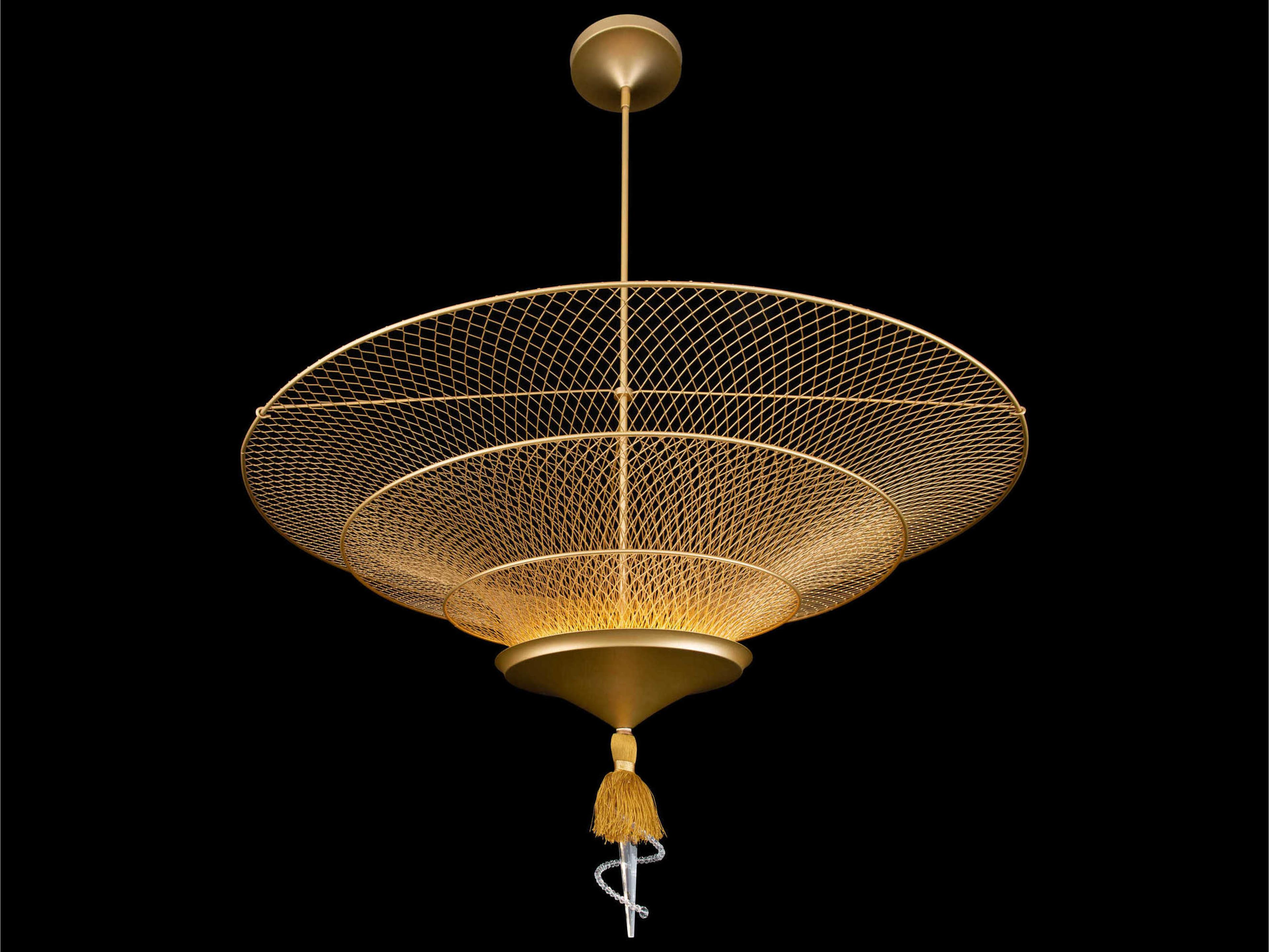 Schonbek Veneto 1-Light Gold Crystal LED Geometric Pendant