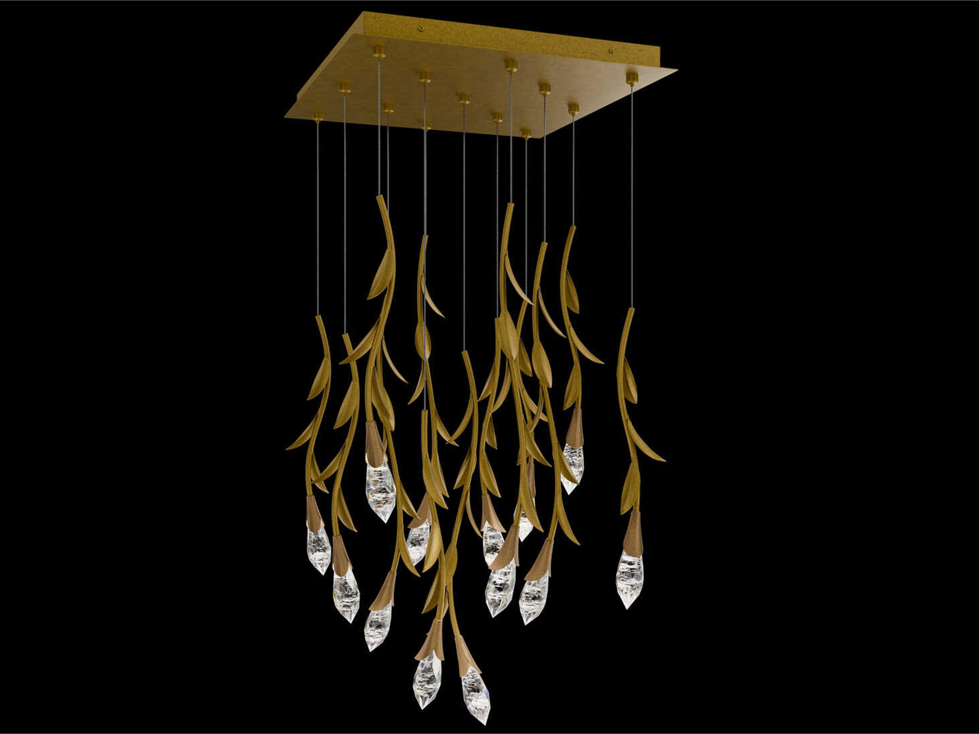 Secret Garden 13-Light Brass Pendant