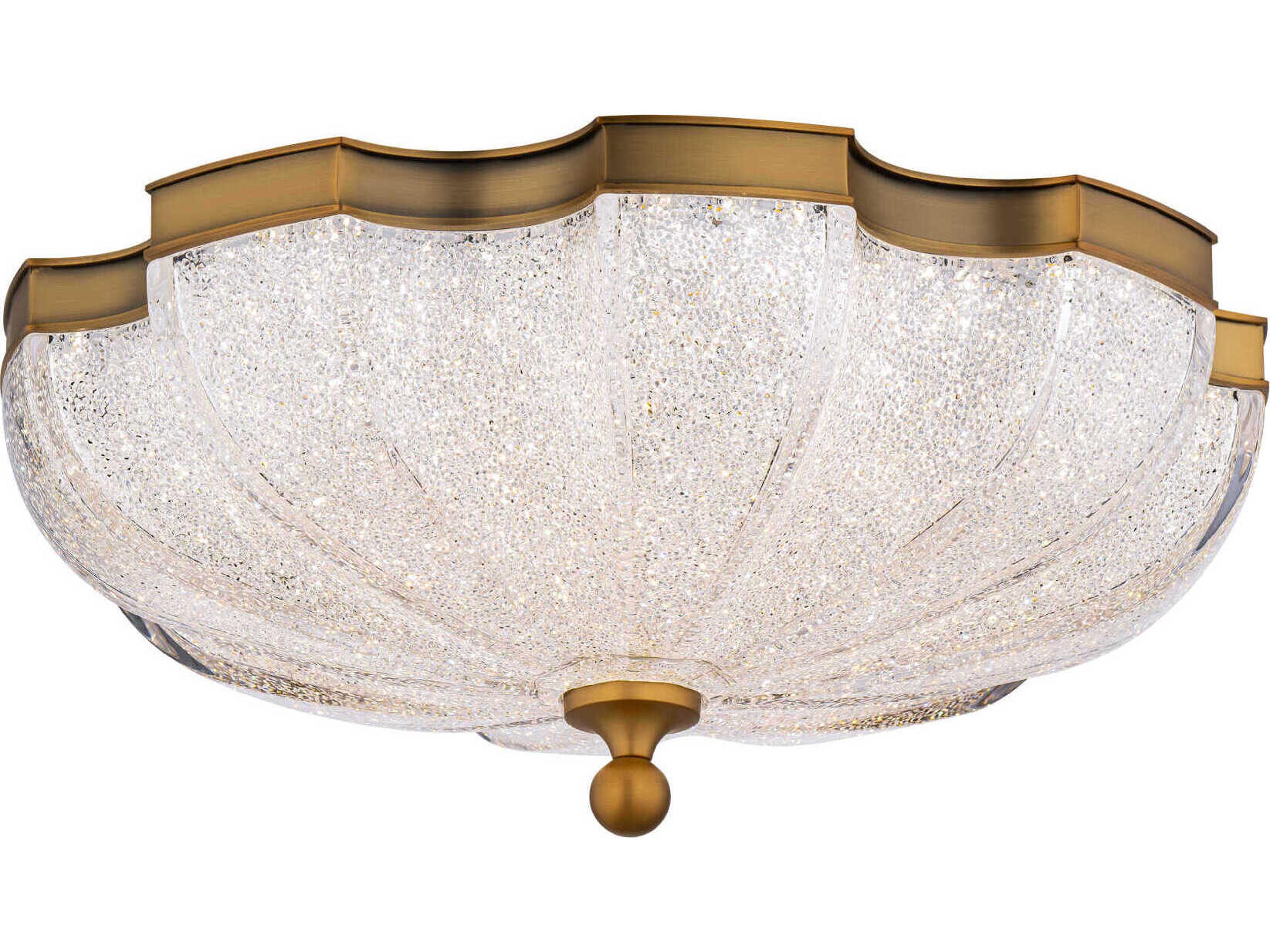 Cupola 1-Light Aged Brass Flush Mount