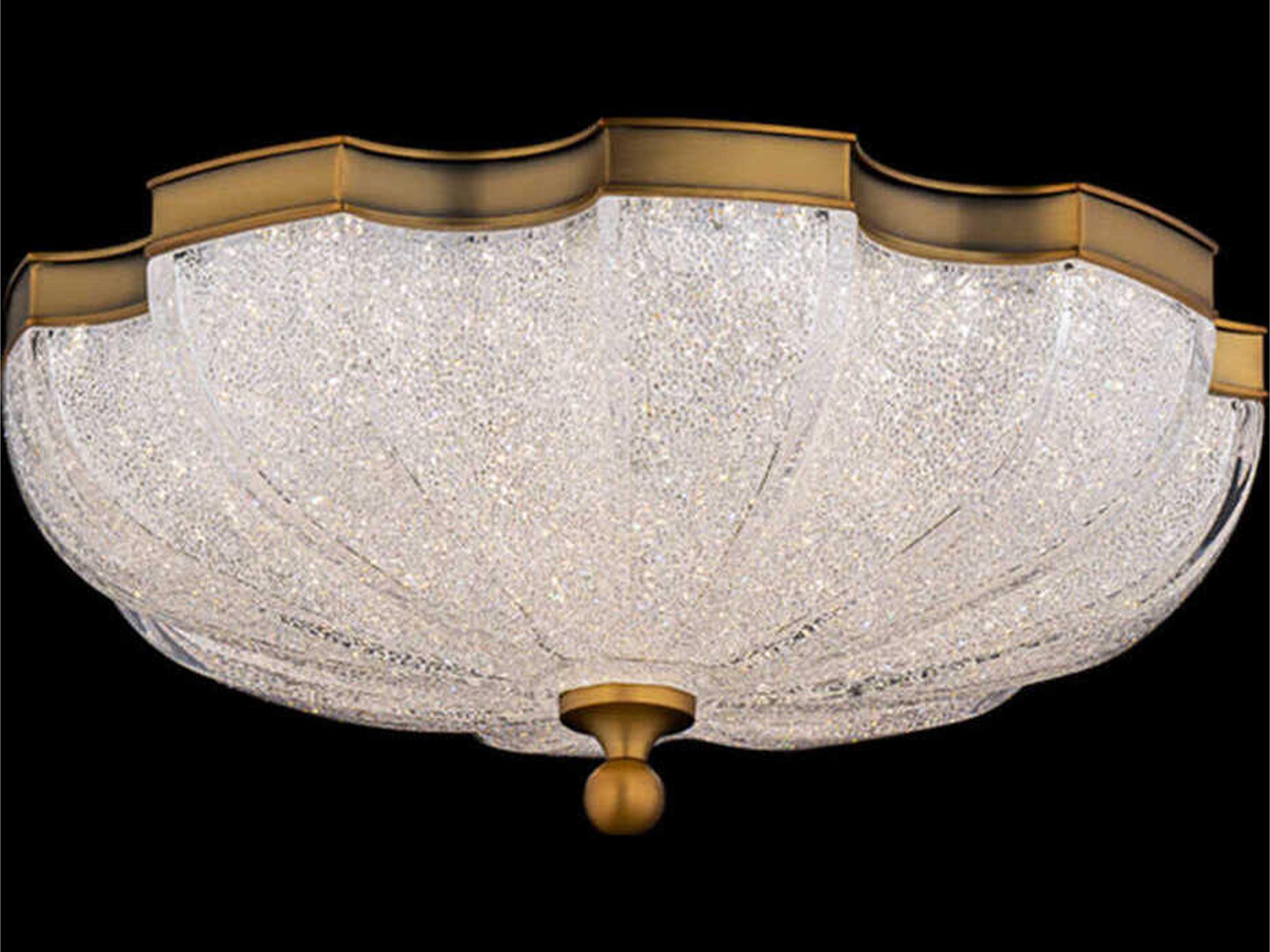 Schonbek Cupola 1-Light Aged Brass Flush Mount