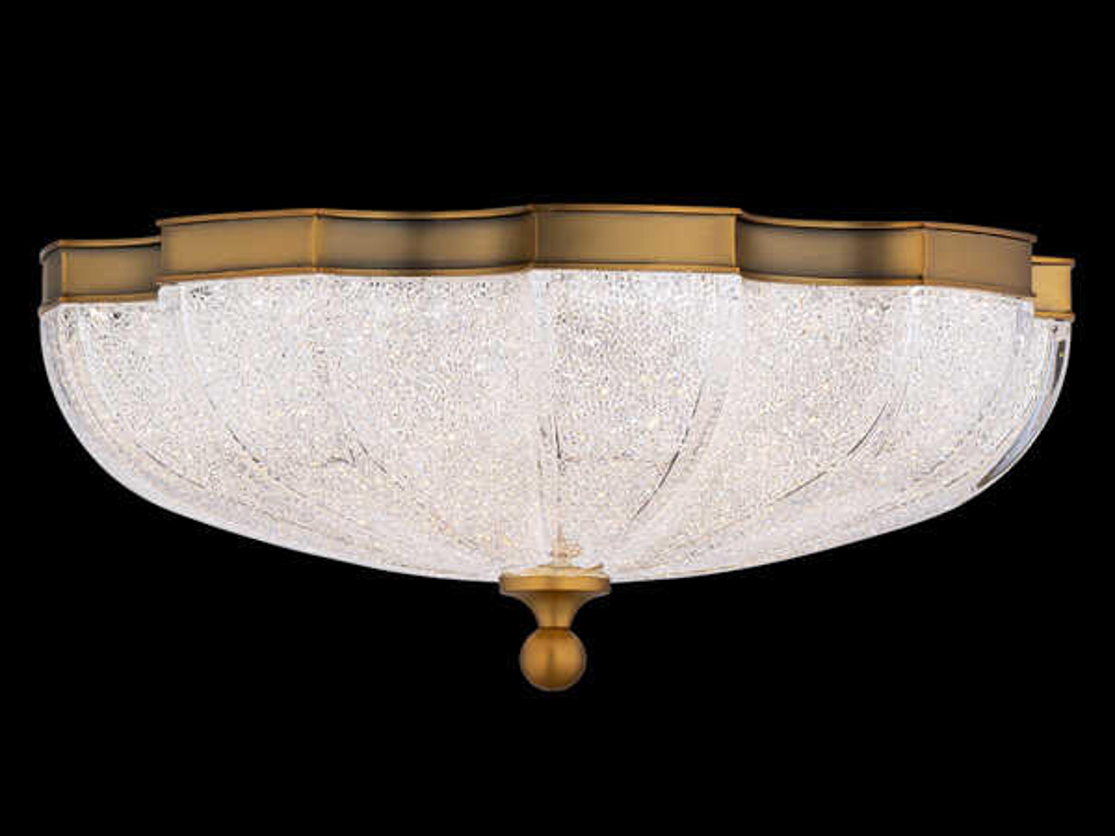 Schonbek Cupola 1-Light Aged Brass Flush Mount