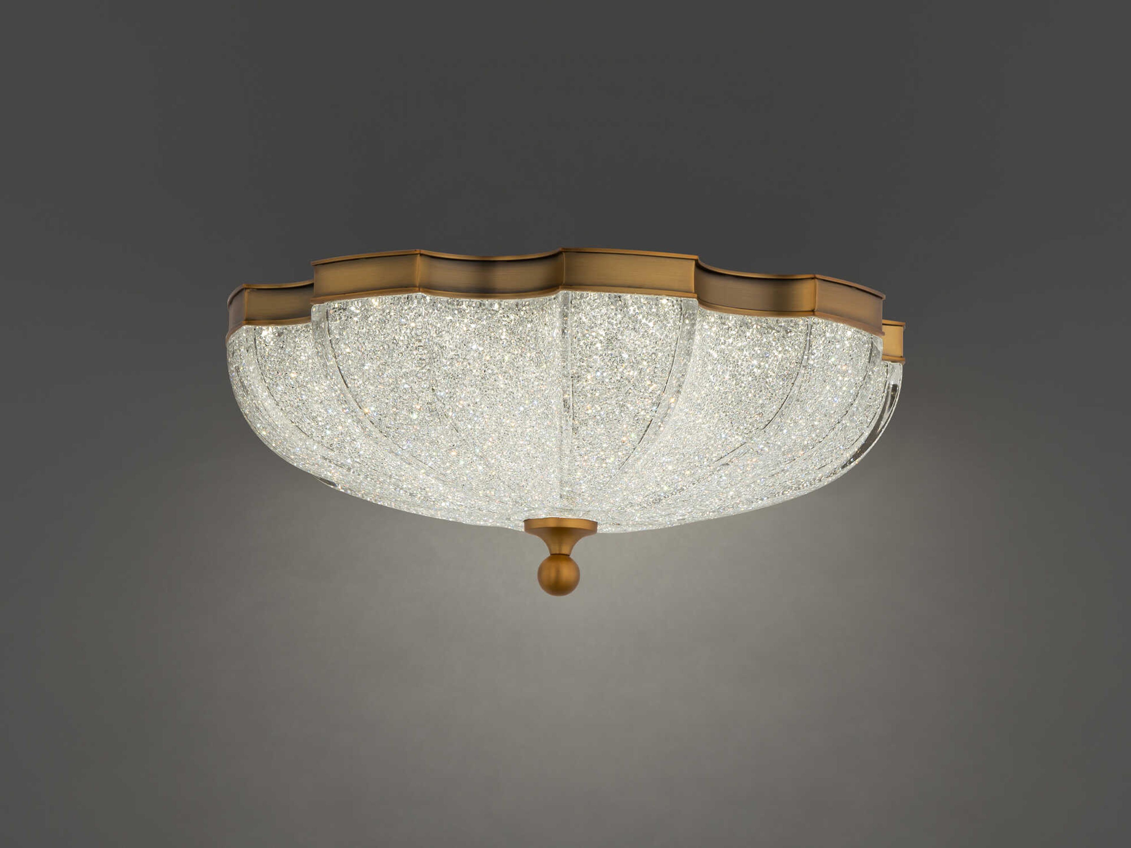 Schonbek Cupola 1-Light Aged Brass Flush Mount