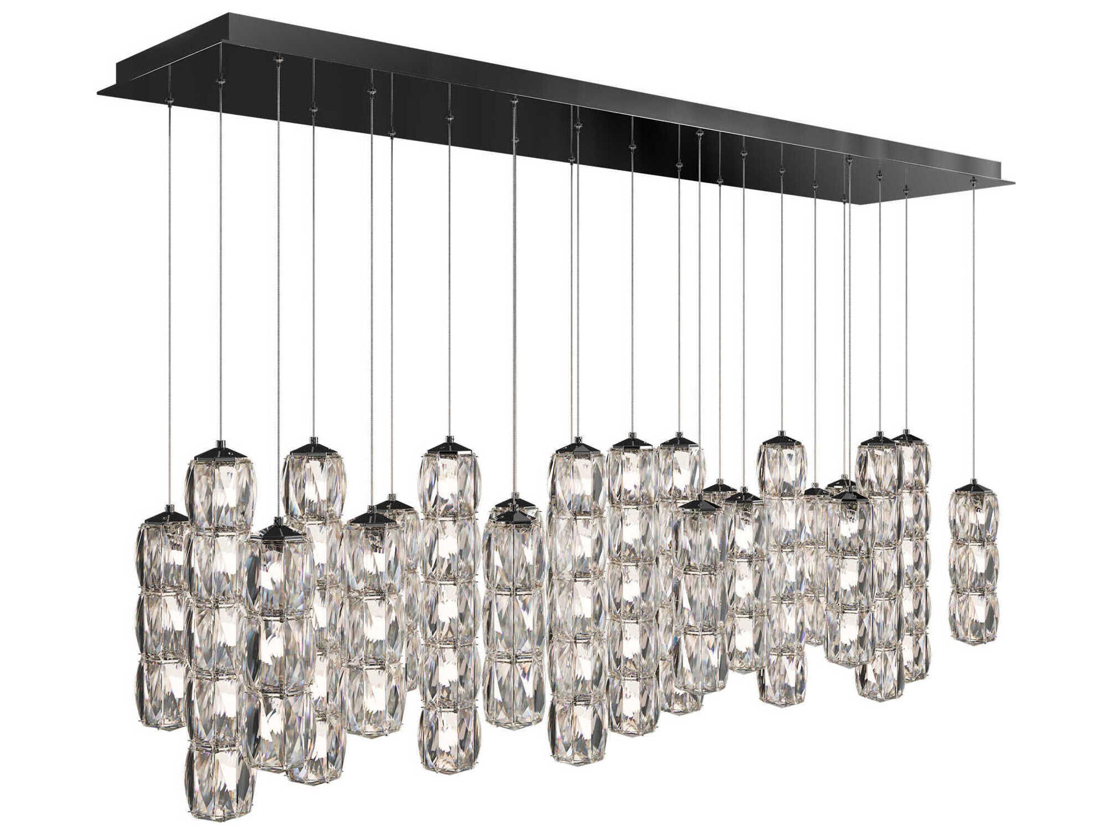 Verve 23-Light Stainless Steel Linear Island Pendant