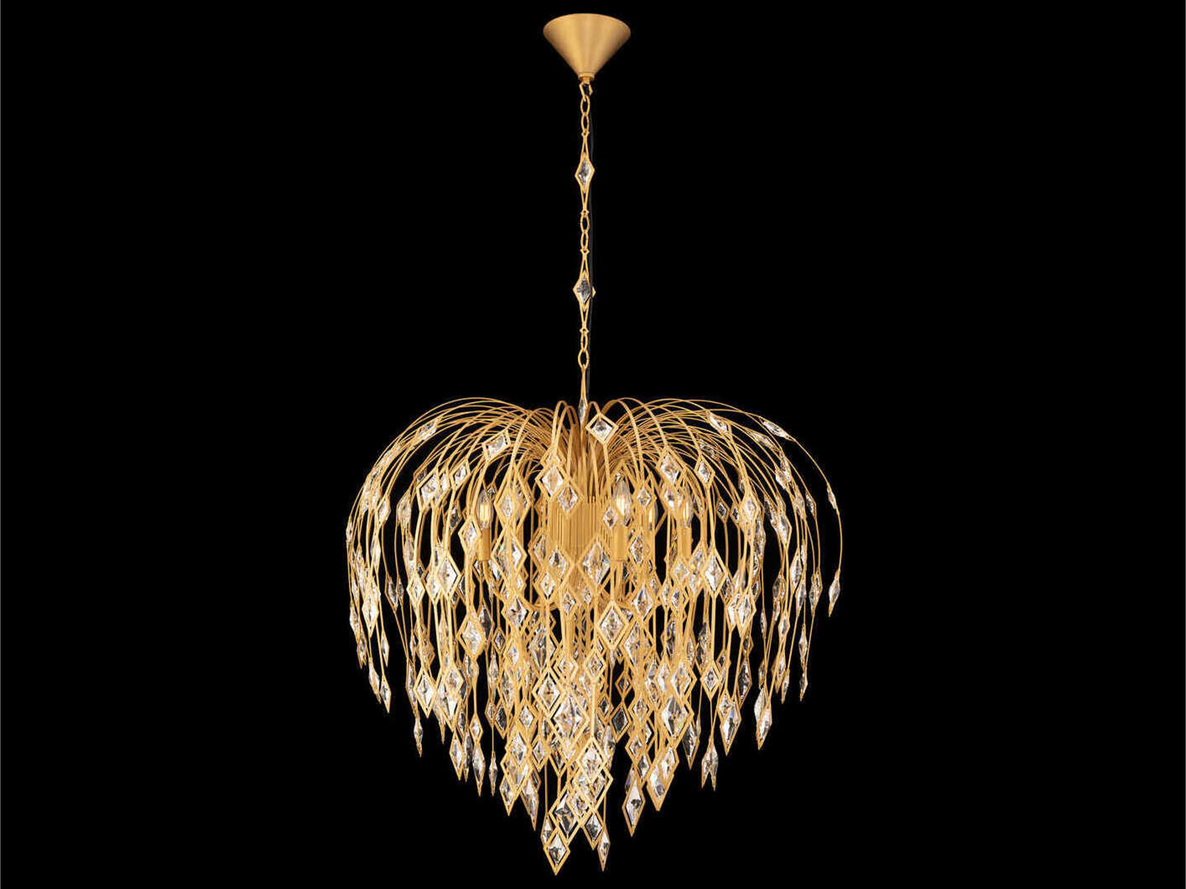 Schonbek Laureline 6-Light Brass Chandelier