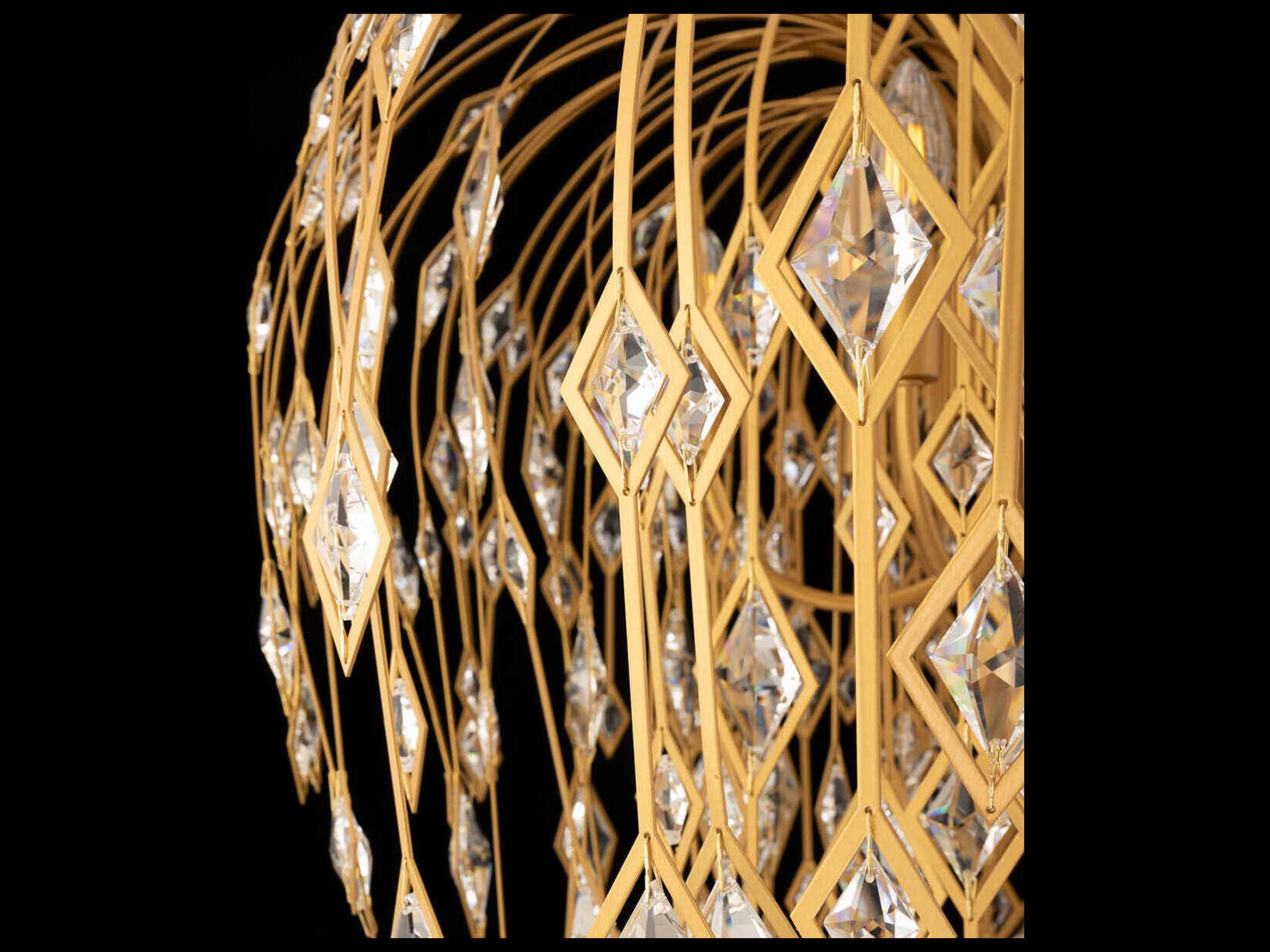 Schonbek Laureline 6-Light Brass Chandelier