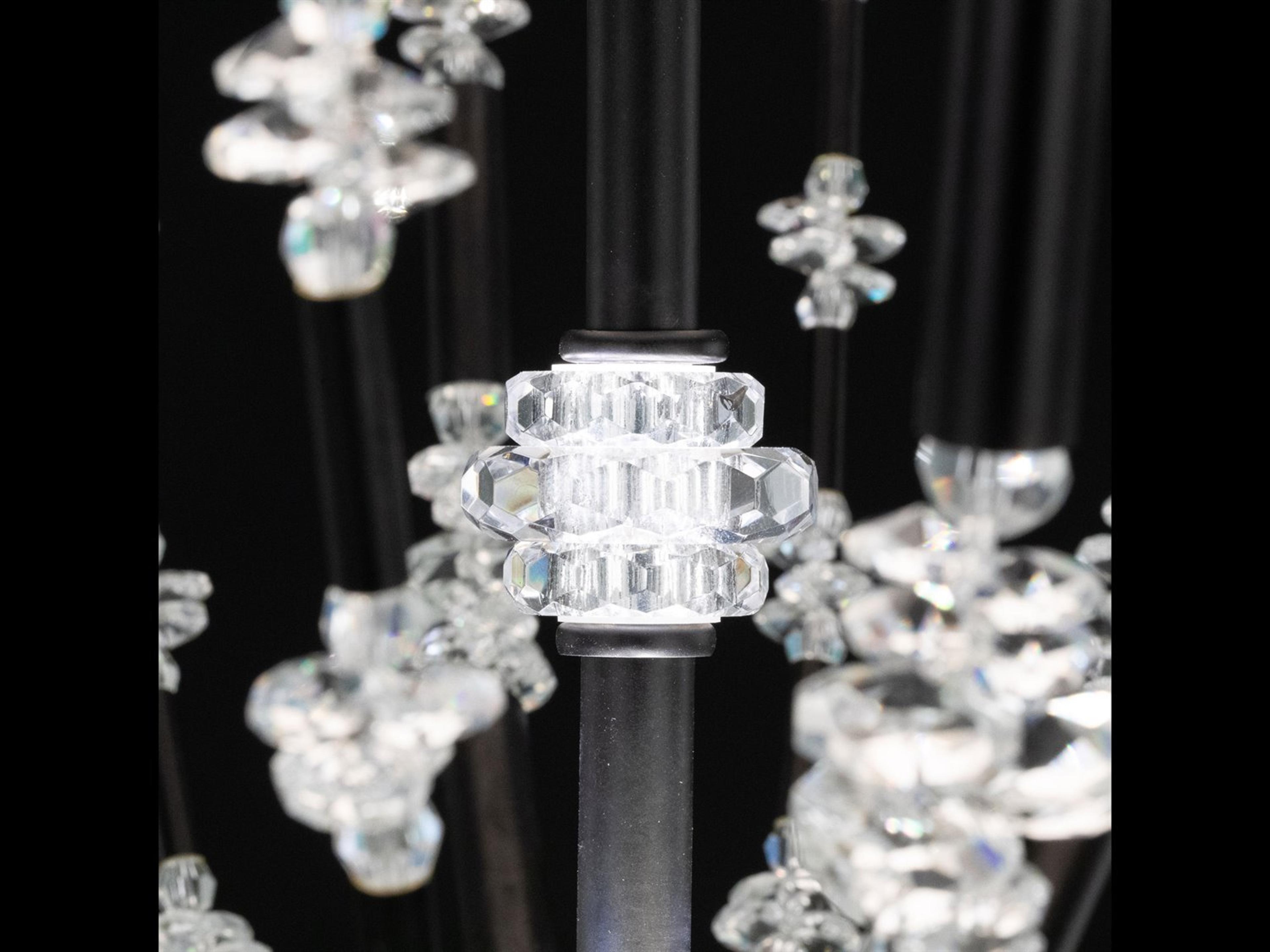 Schonbek Bali 1-Light Black Crystal LED Semi Flush Mount