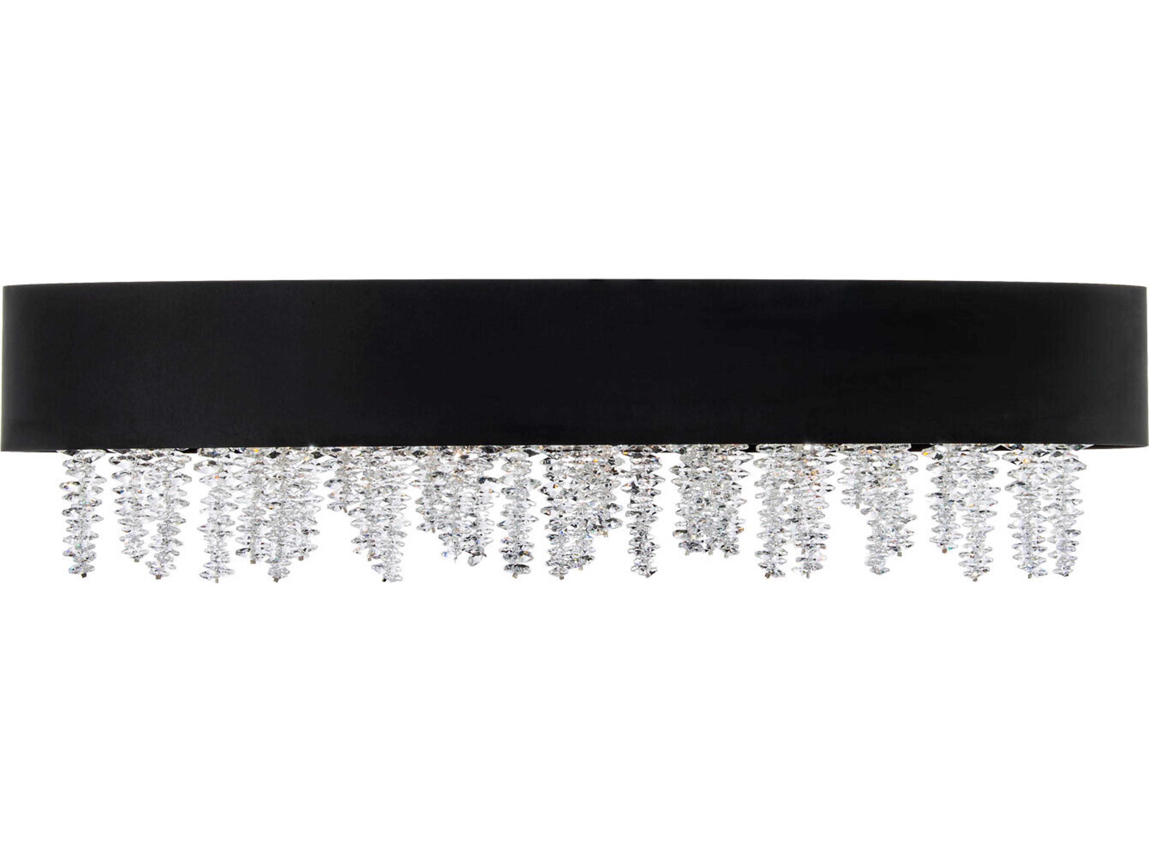 Soleil 1-Light Black Crystal LED Vanity Light