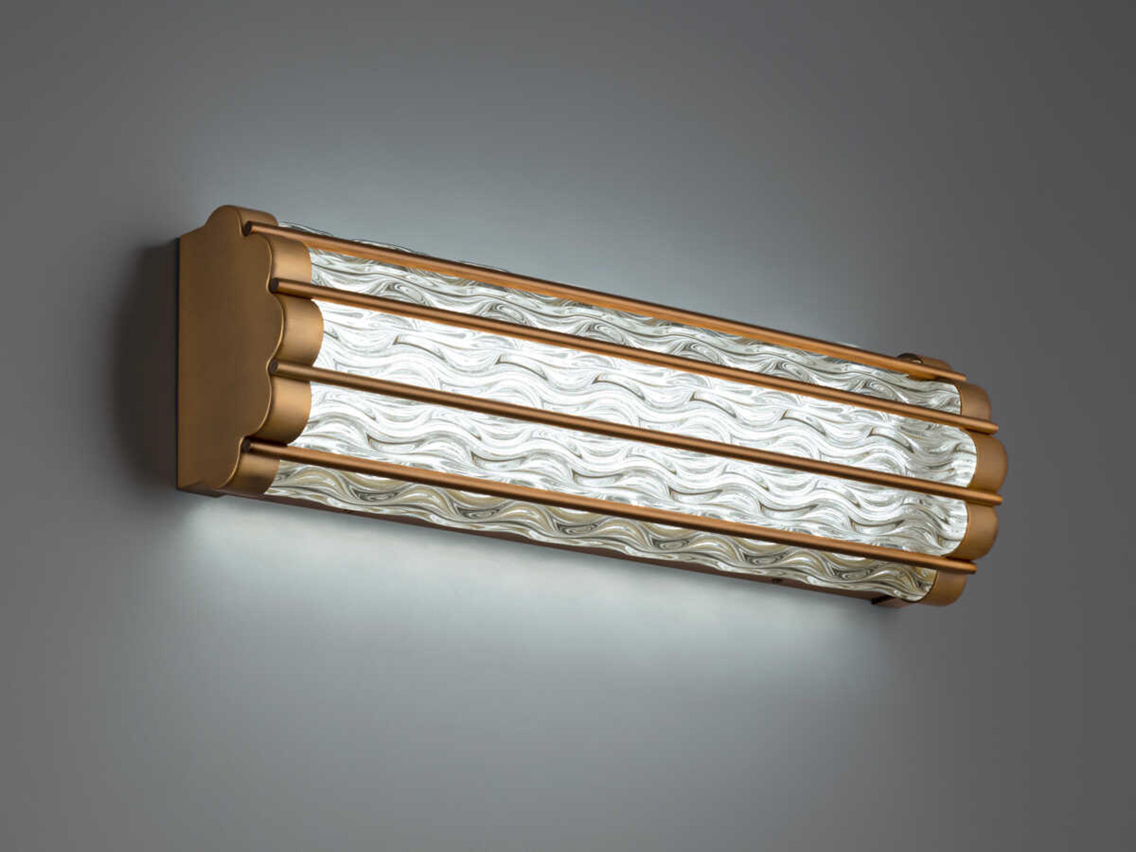 Schonbek Fortress 1-Light Aged Brass LED Vanity Light