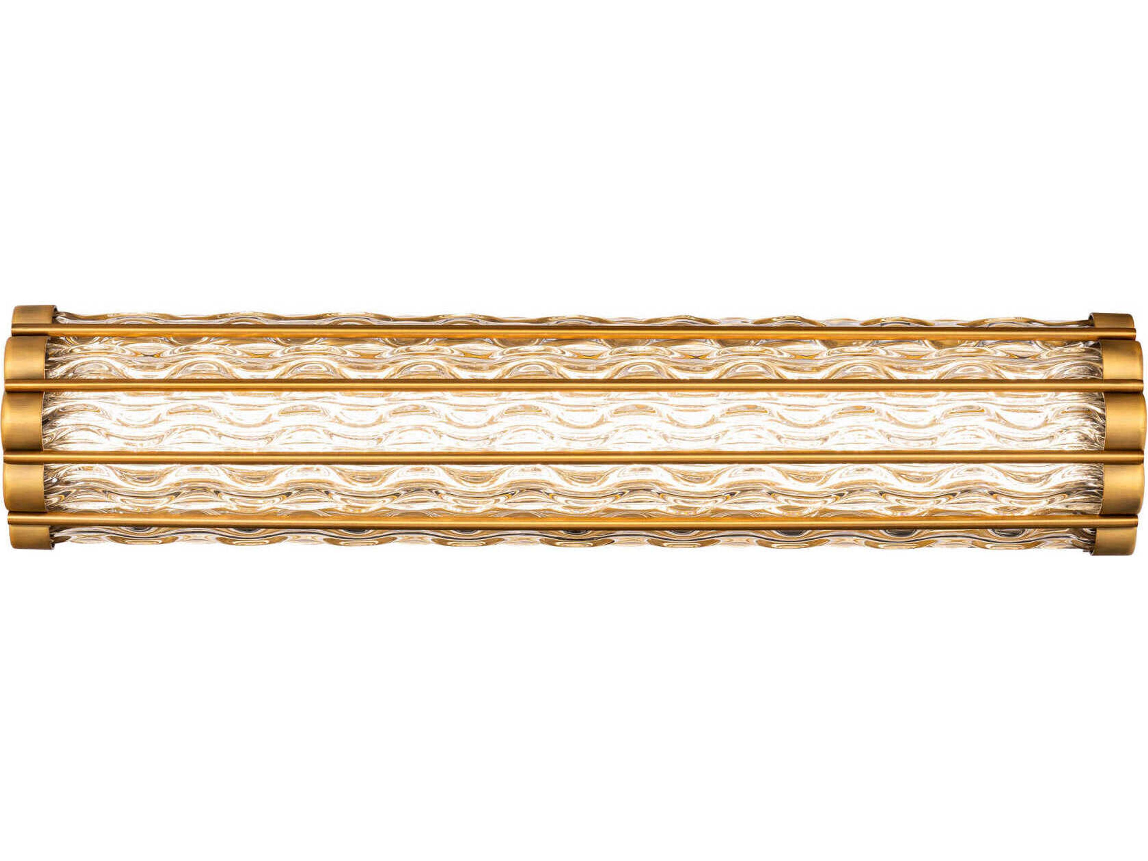 Fortress 1-Light Aged Brass LED Vanity Light