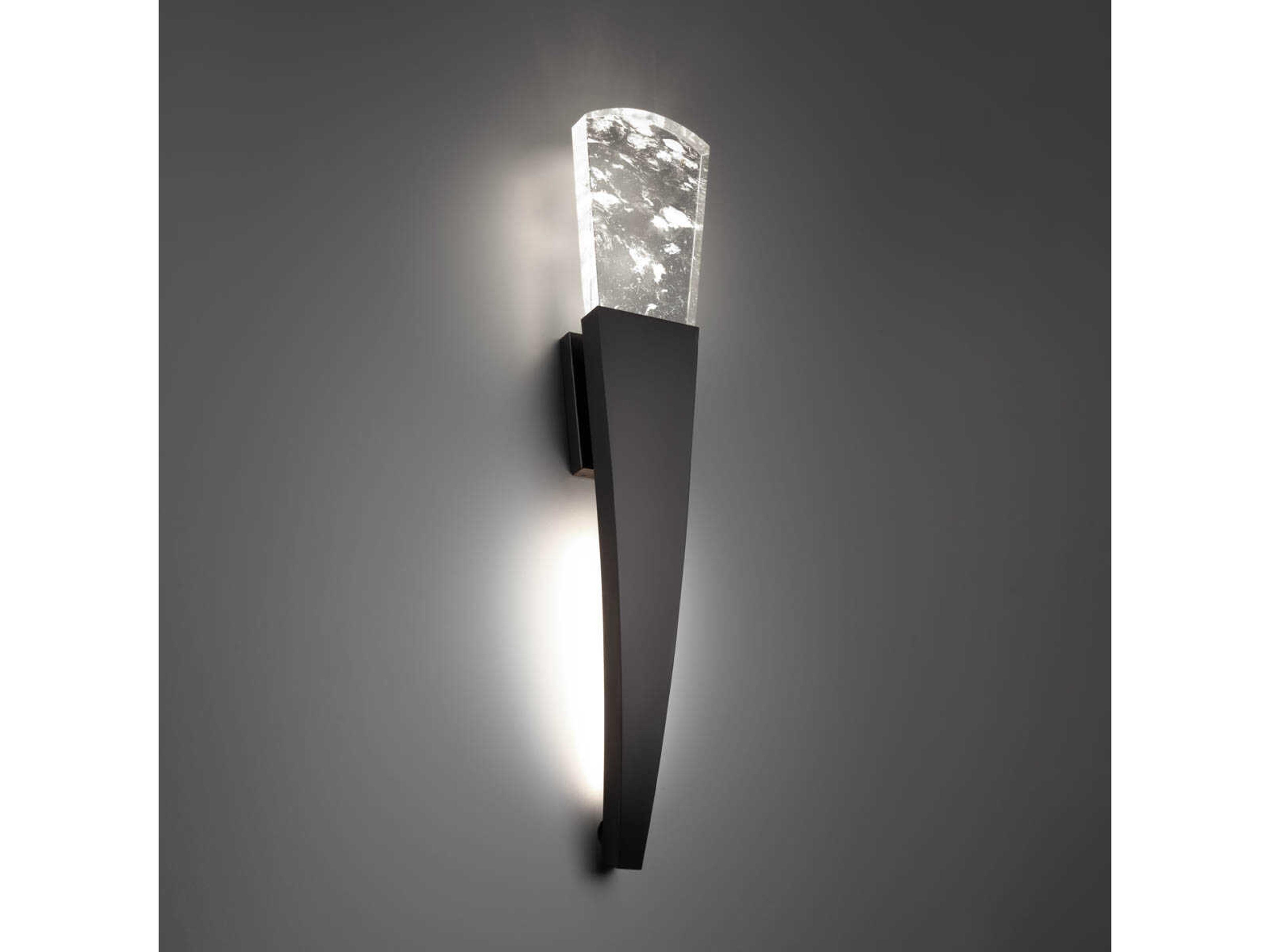 Schonbek Embrace 1-Light Black Crystal LED Wall Sconce