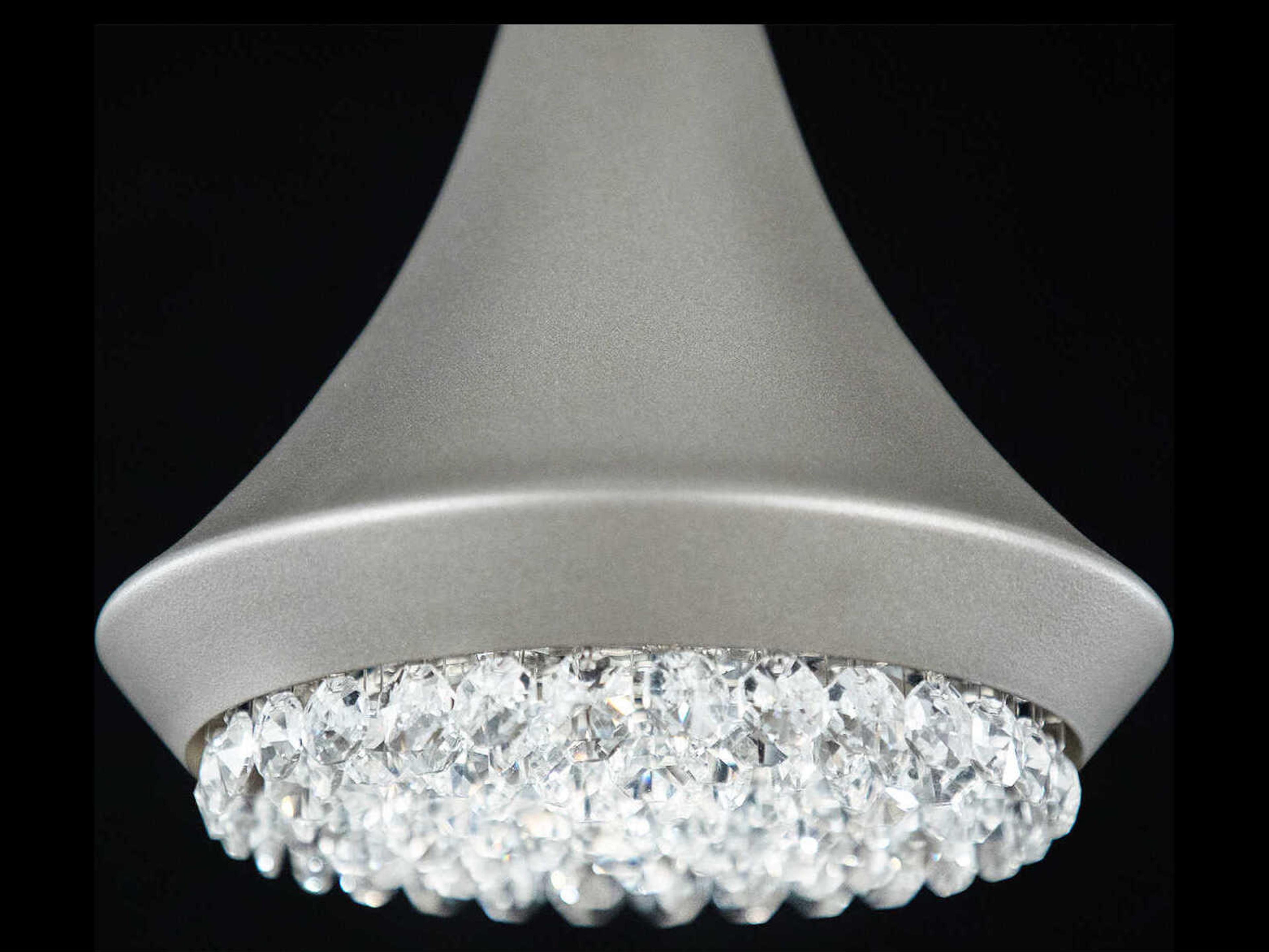 Verita 1-Light Antique Silver Crystal LED Linear Mini Pendant
