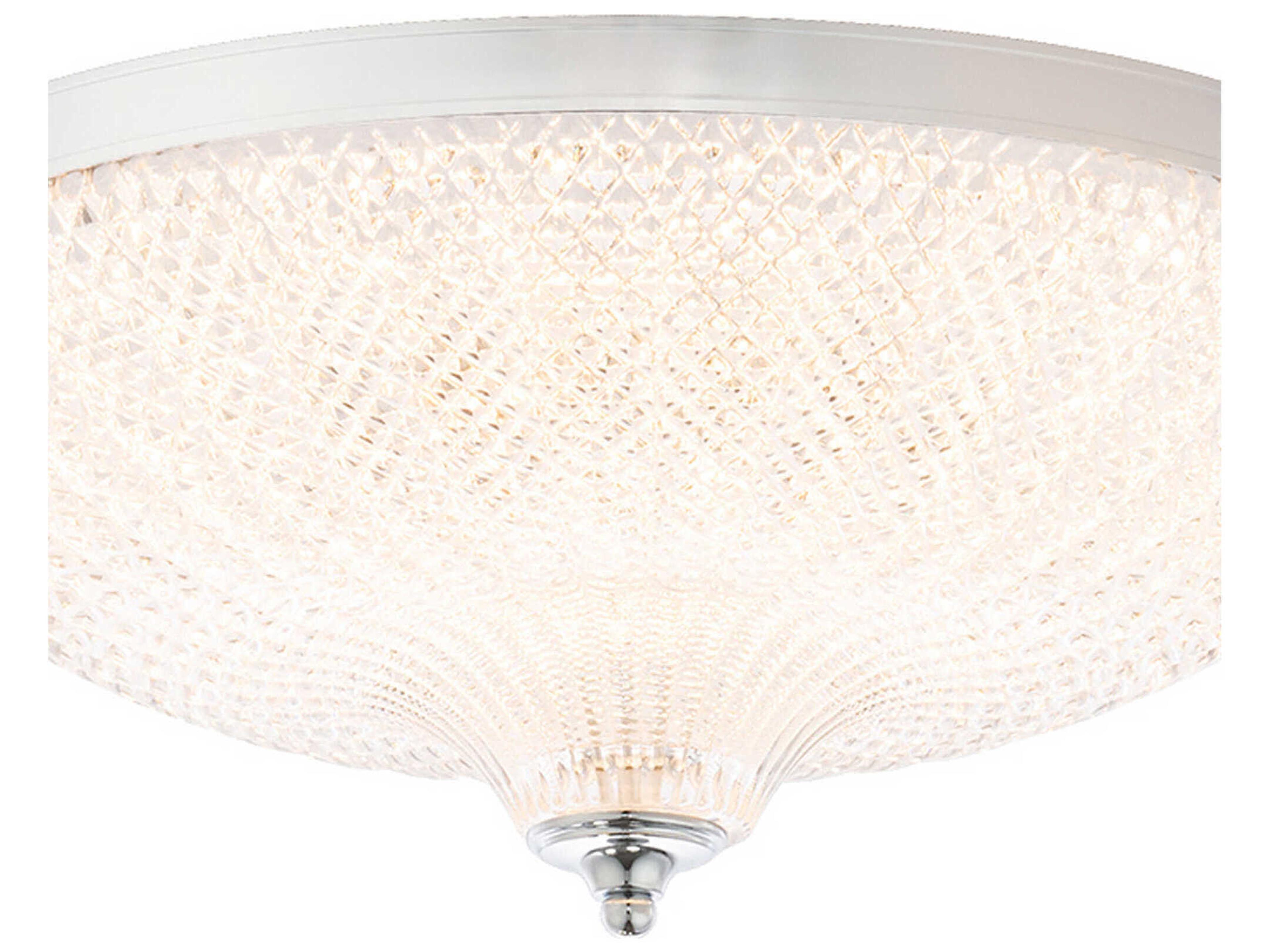 Schonbek Roma 1-Light Polished Chrome Crystal Glass Bowl Flush Mount