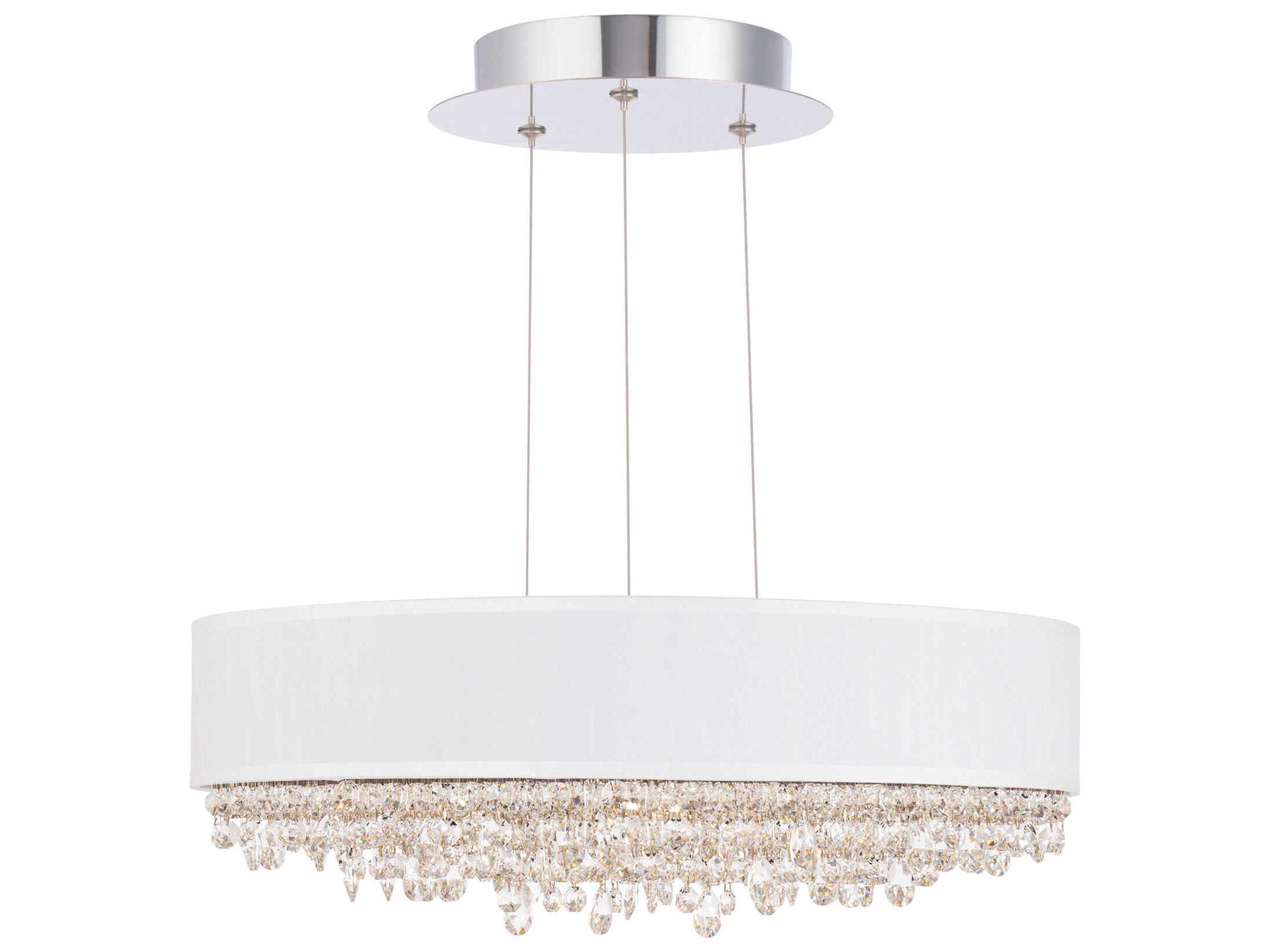 Eclyptix 1-Light Stainless Steel Crystal LED Round Pendant