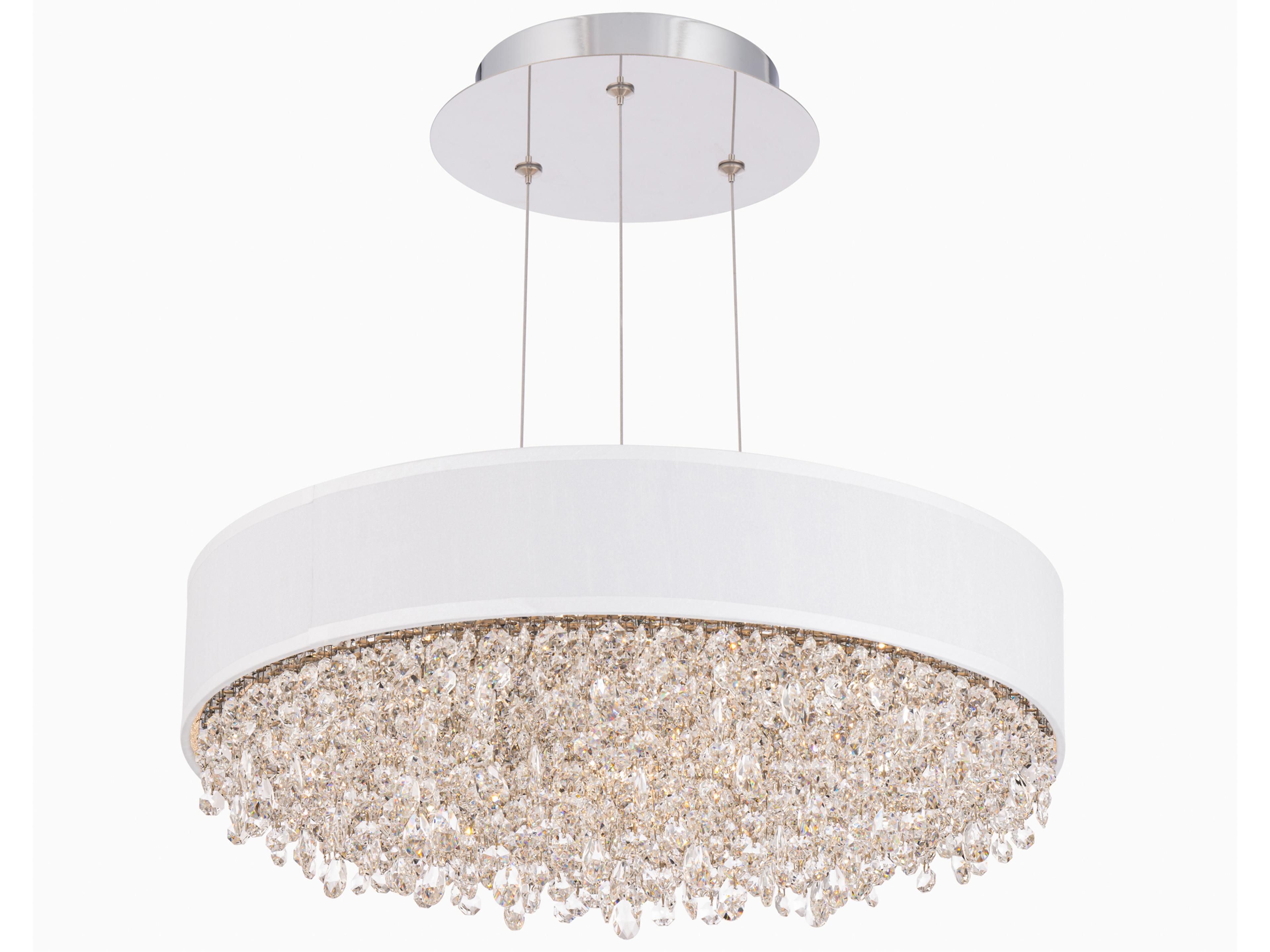 Schonbek Eclyptix 1-Light Stainless Steel Crystal LED Round Pendant