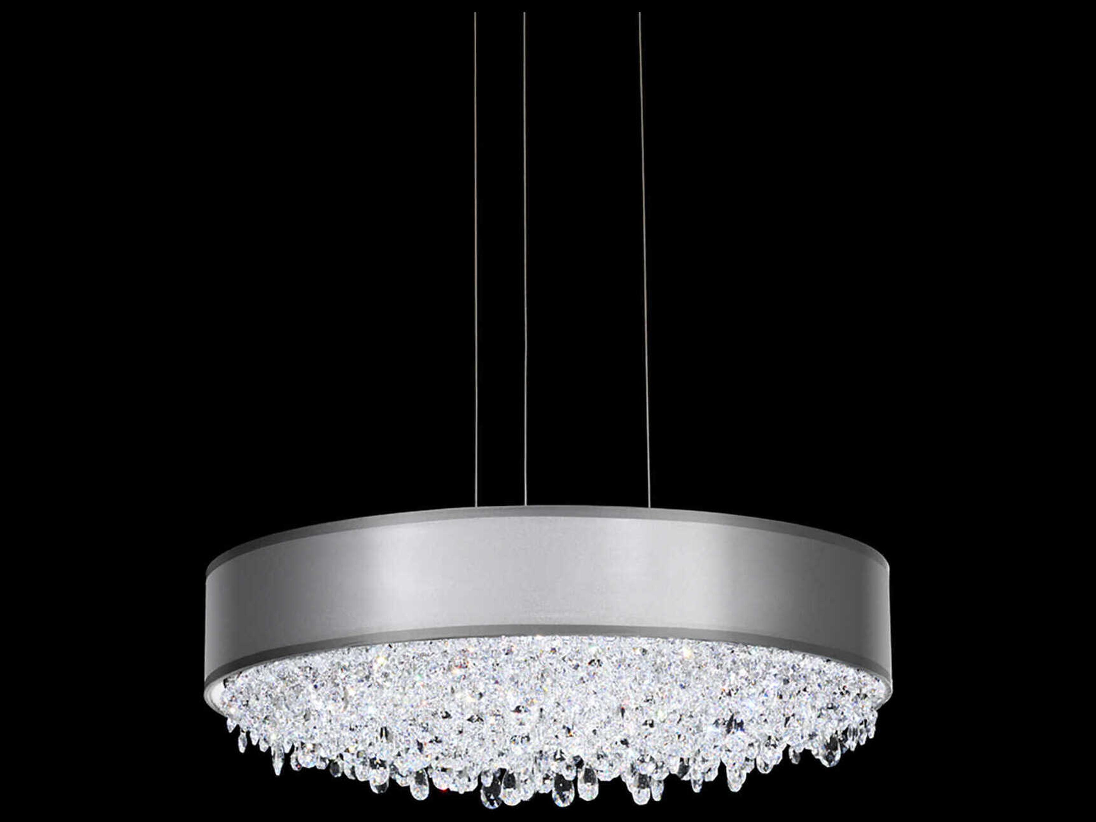 Schonbek Eclyptix 1-Light Stainless Steel Crystal LED Round Pendant