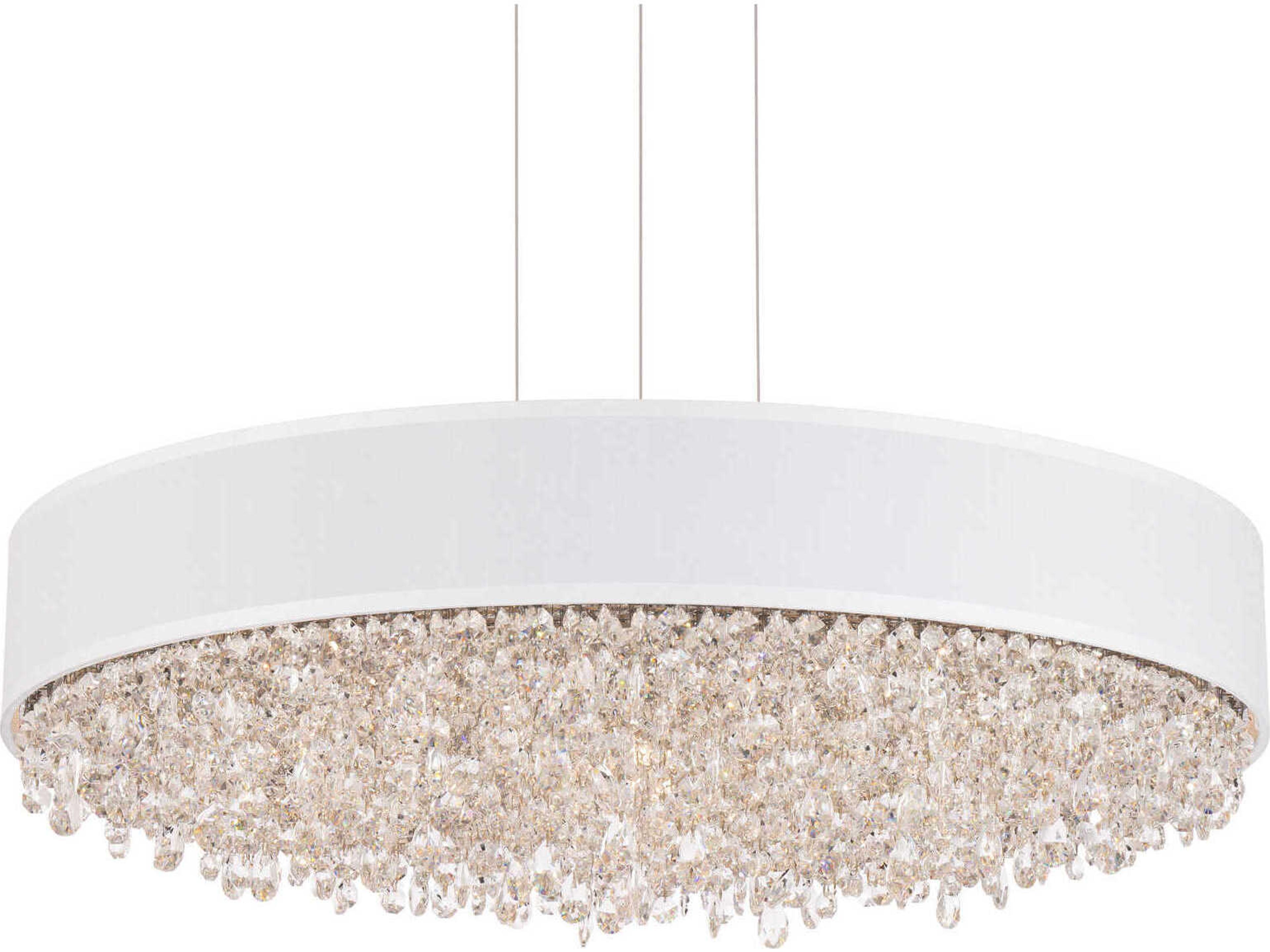 Schonbek Eclyptix 1-Light Stainless Steel White Crystal LED Round Pendant