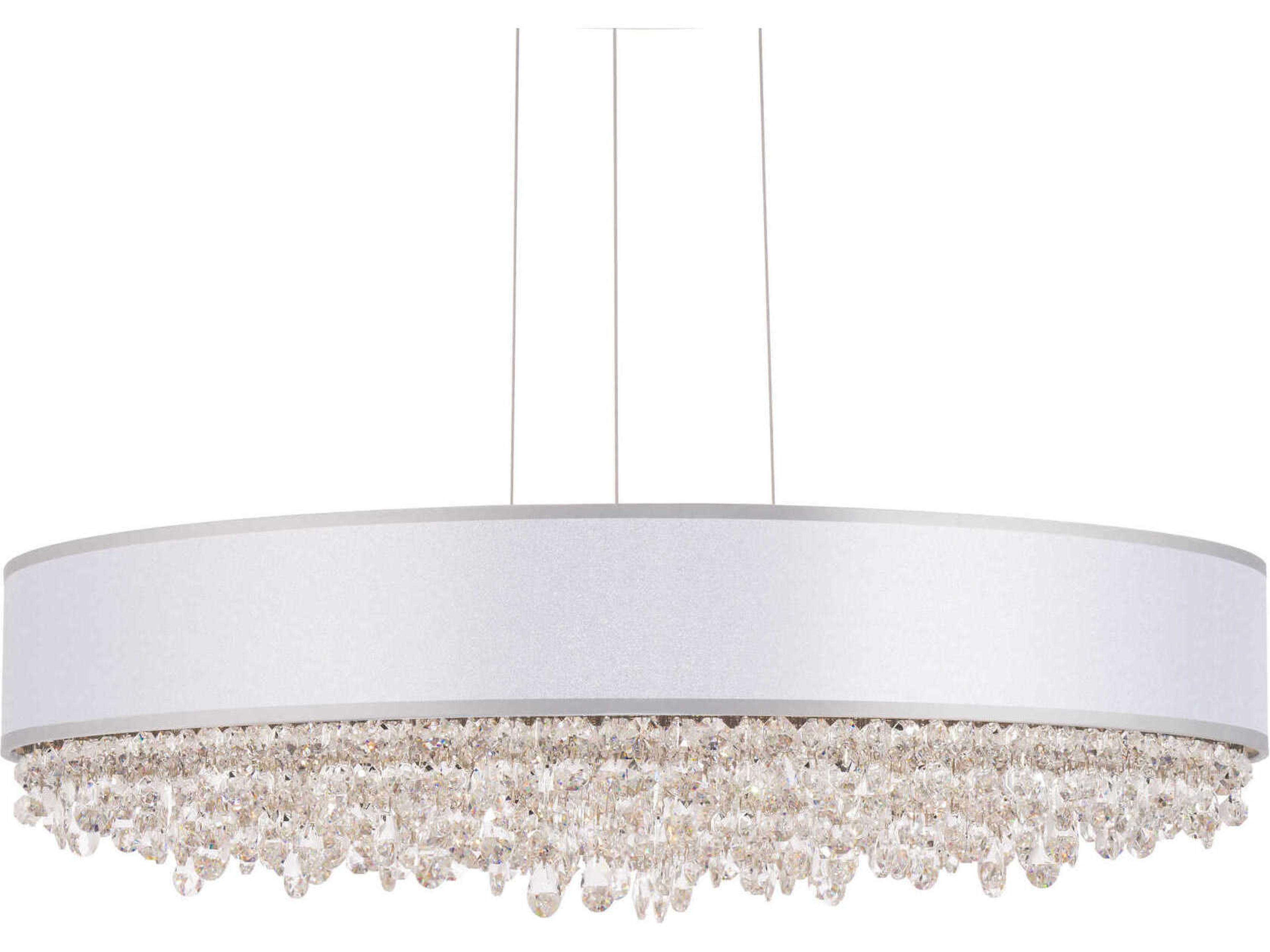 Schonbek Eclyptix 1-Light Stainless Steel White Crystal LED Round Pendant