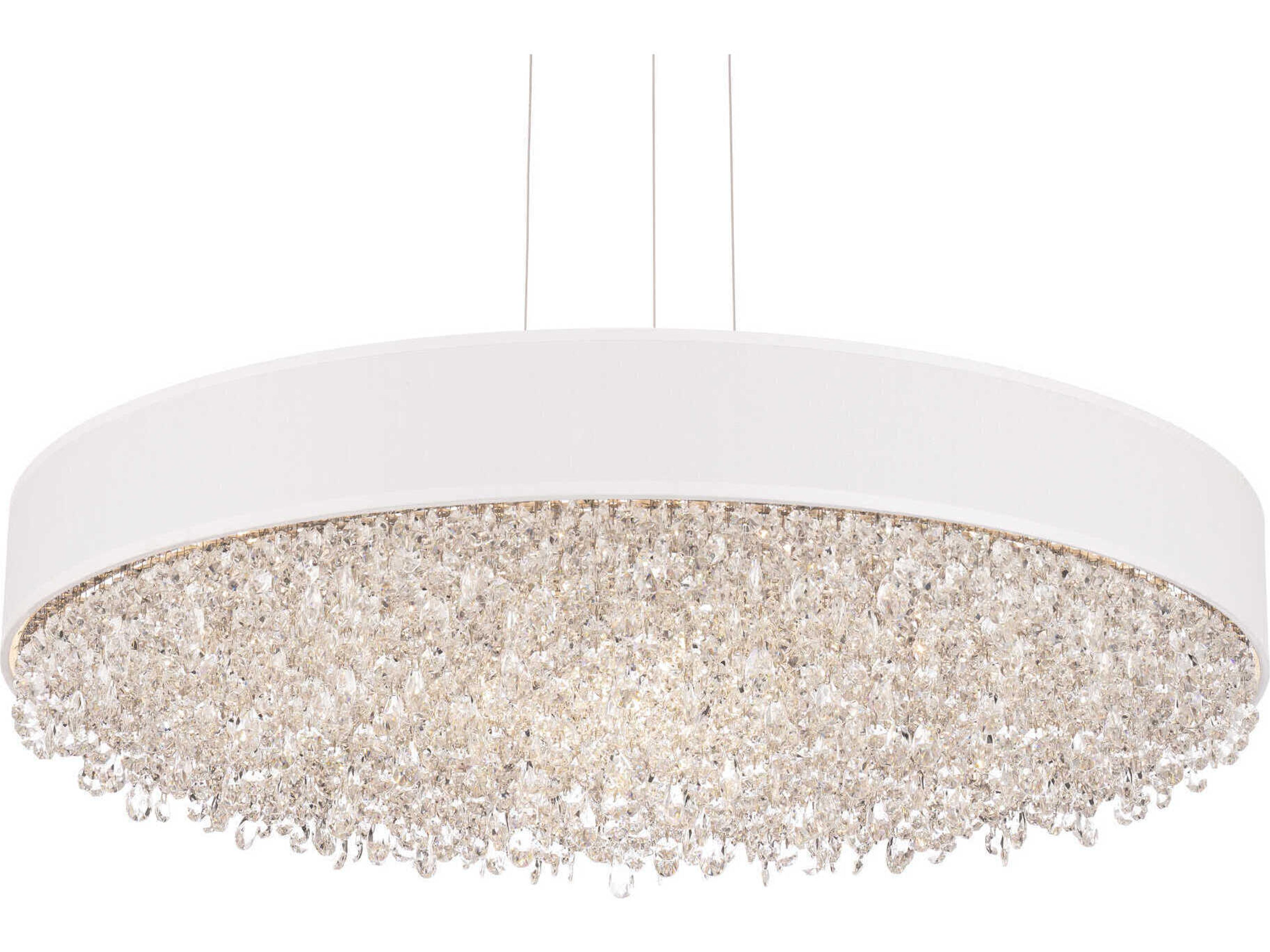 Schonbek Eclyptix 1-Light Stainless Steel White Crystal LED Round Pendant