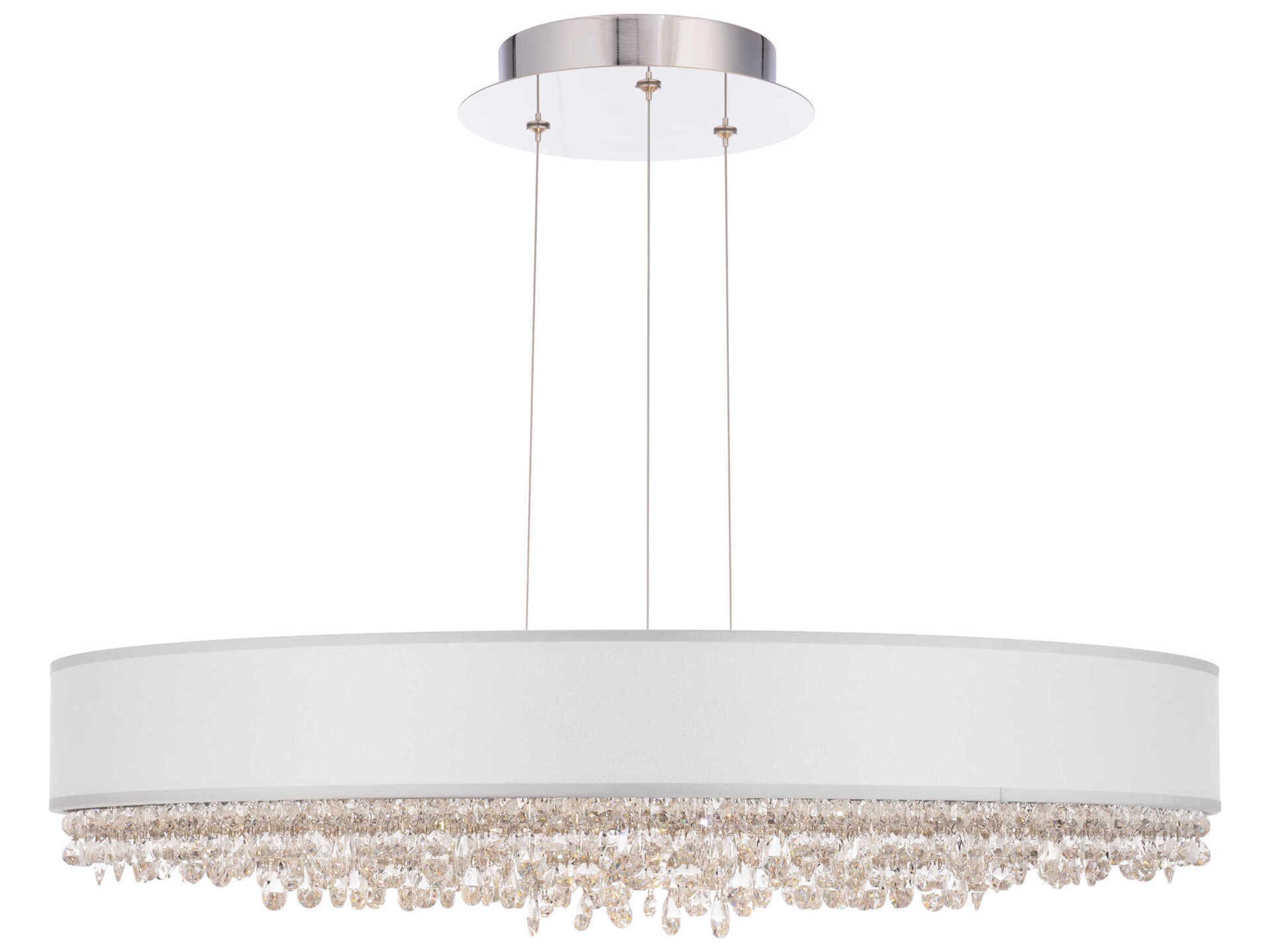 Schonbek Eclyptix 1-Light Stainless Steel White Crystal LED Round Pendant