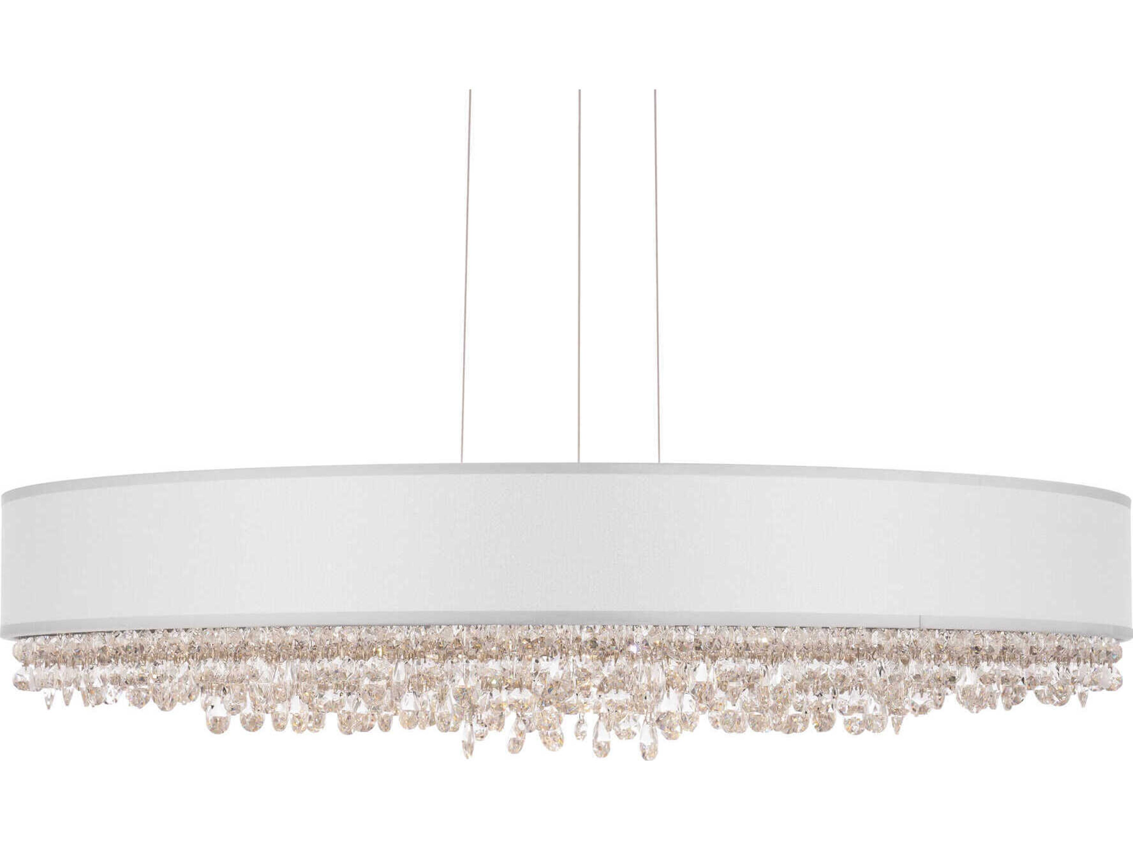 Schonbek Eclyptix 1-Light Stainless Steel White Crystal LED Round Pendant