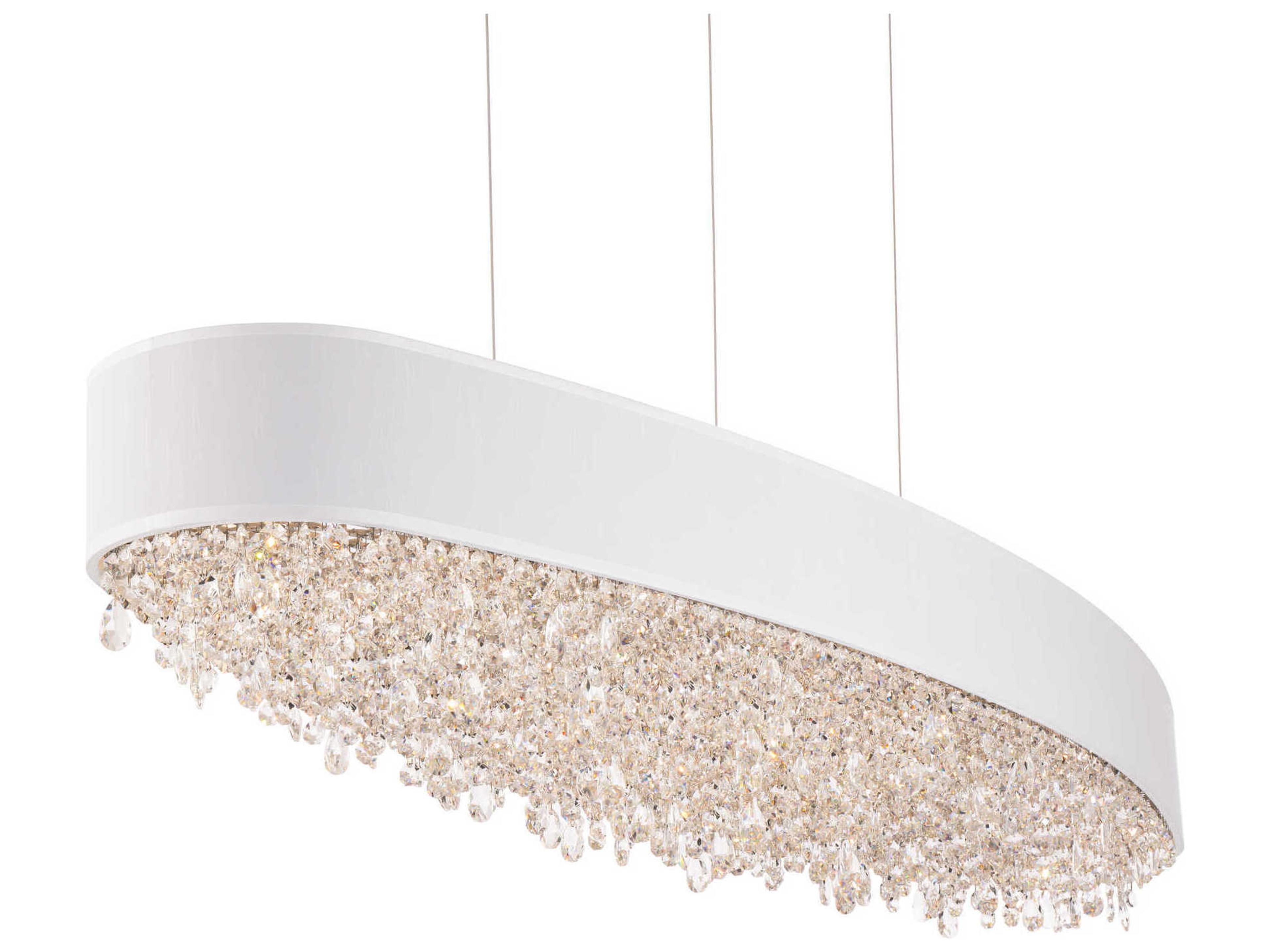 Schonbek Eclyptix 1-Light Stainless Steel Crystal LED Linear Island Pendant