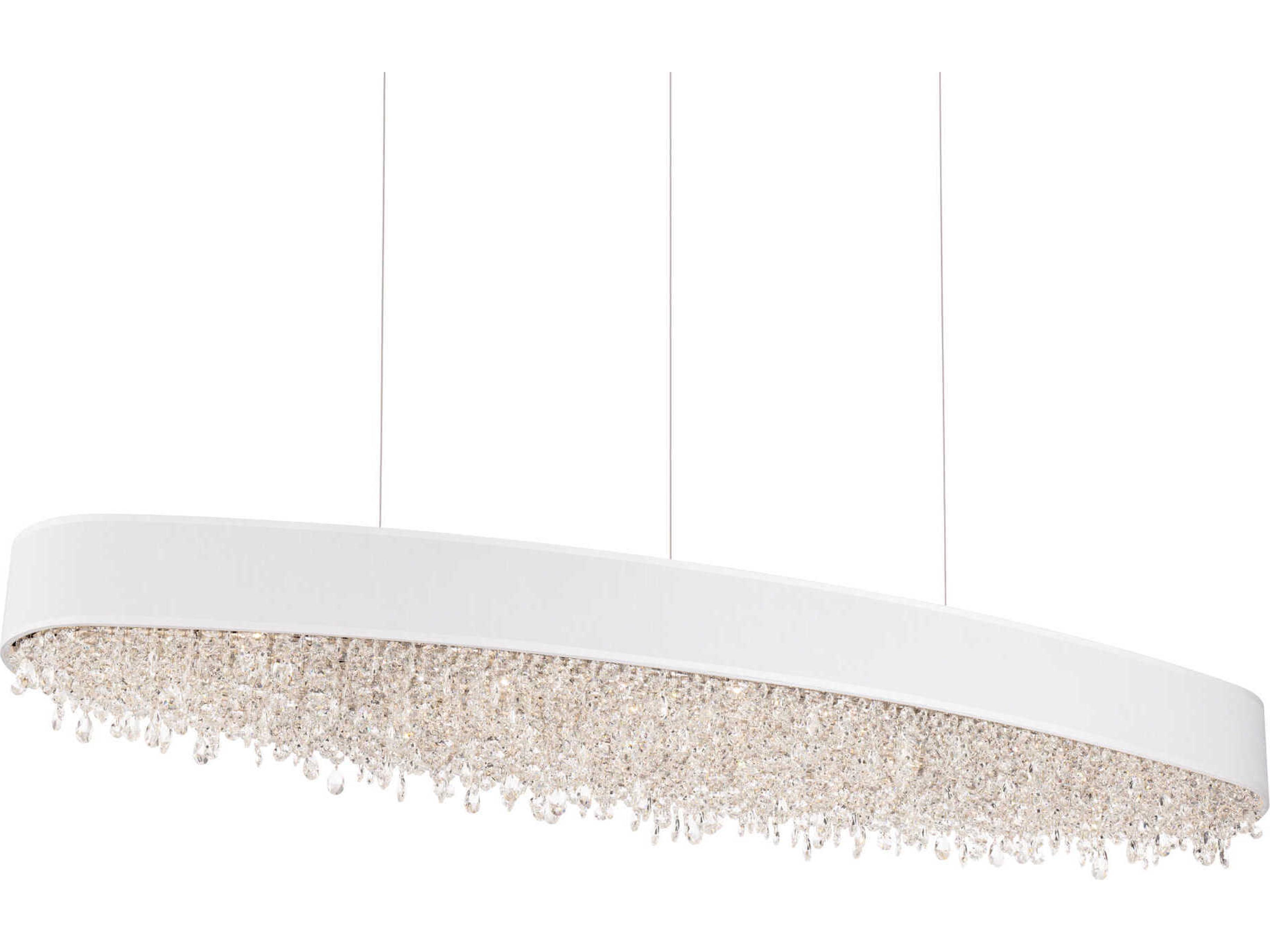 Schonbek Eclyptix 1-Light Stainless Steel Crystal LED Linear Island Pendant