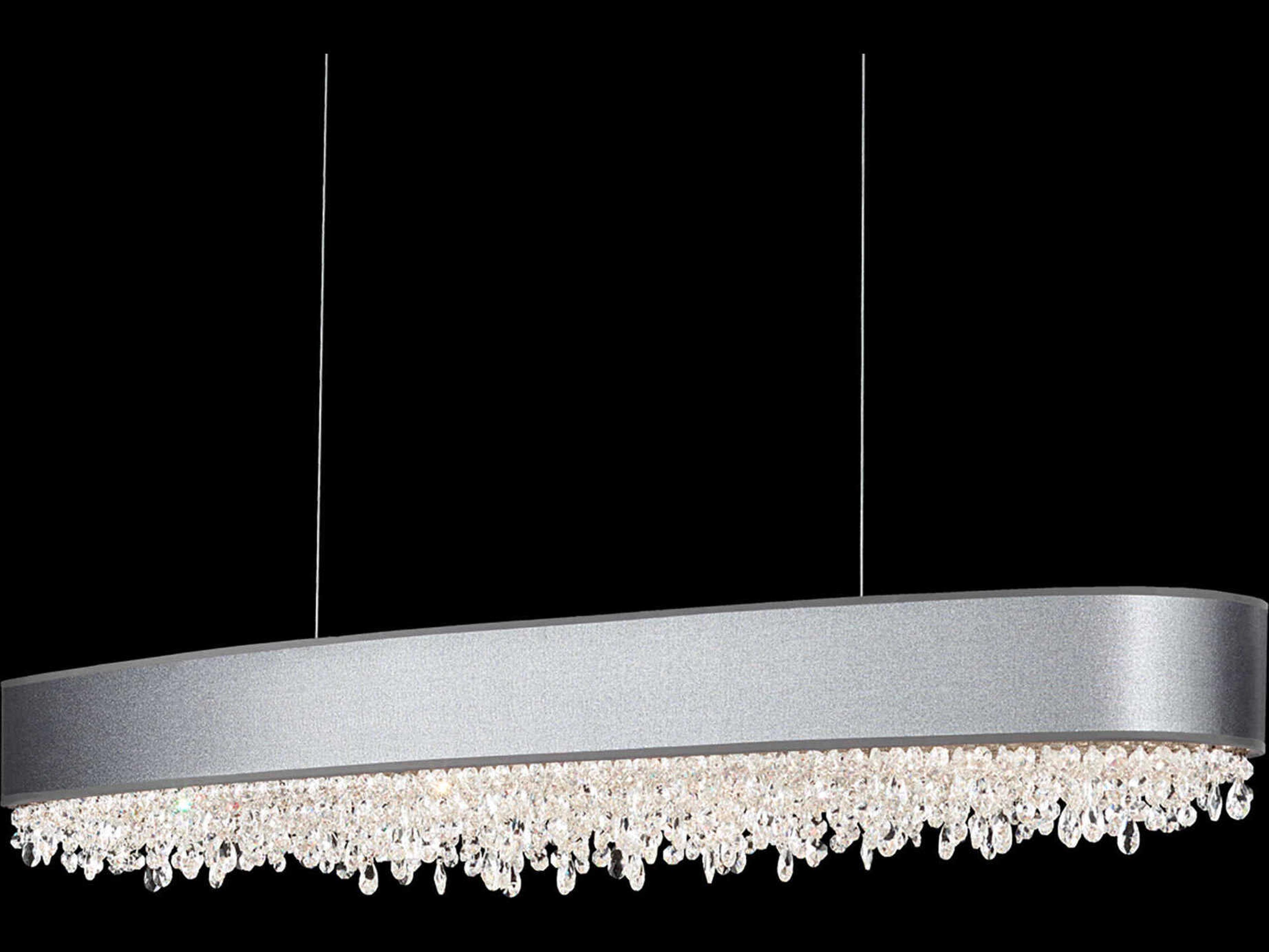 Schonbek Eclyptix 1-Light Stainless Steel Crystal LED Linear Island Pendant