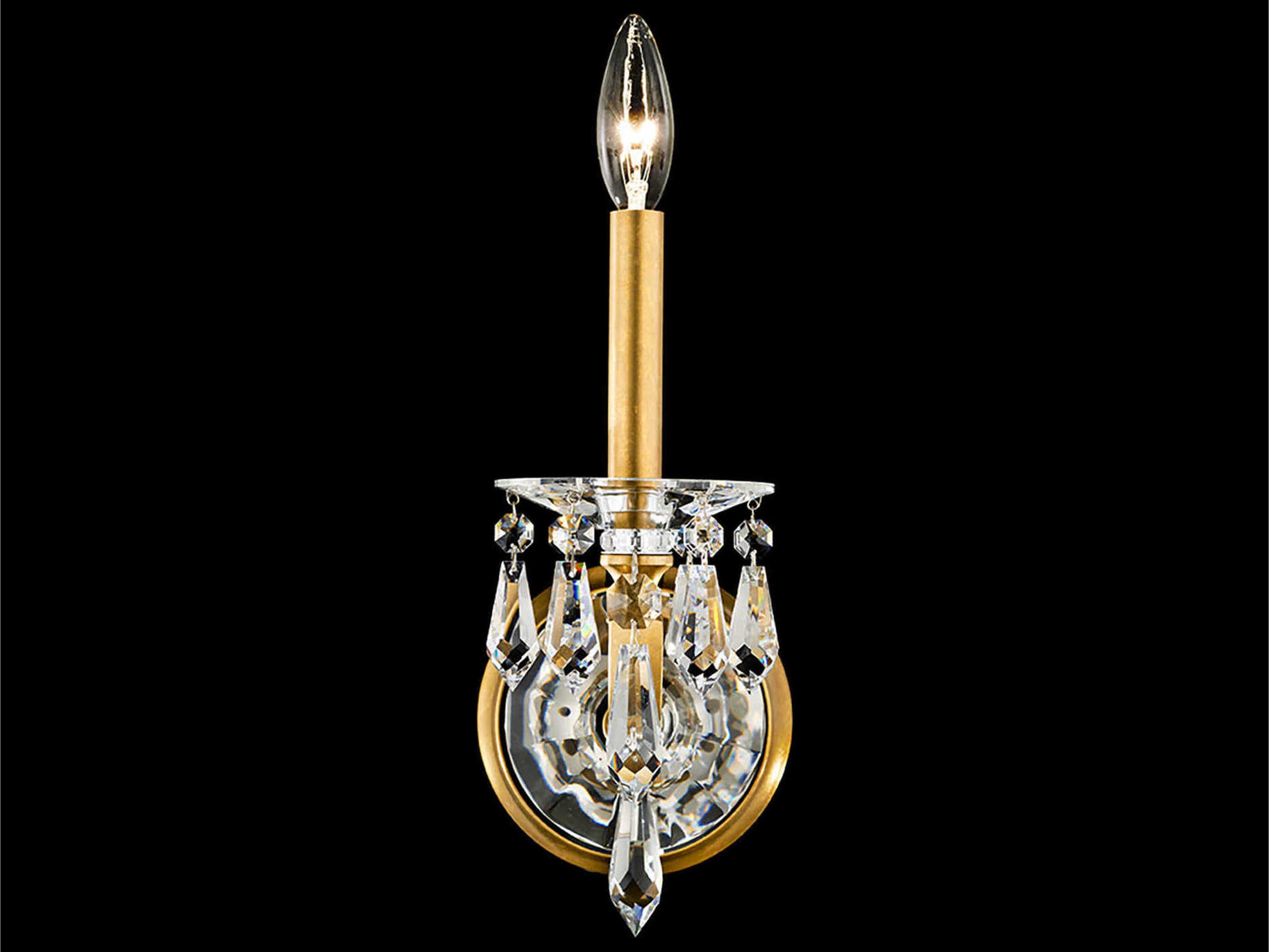 Schonbek Napoli 1-Light Gold Crystal Wall Sconce