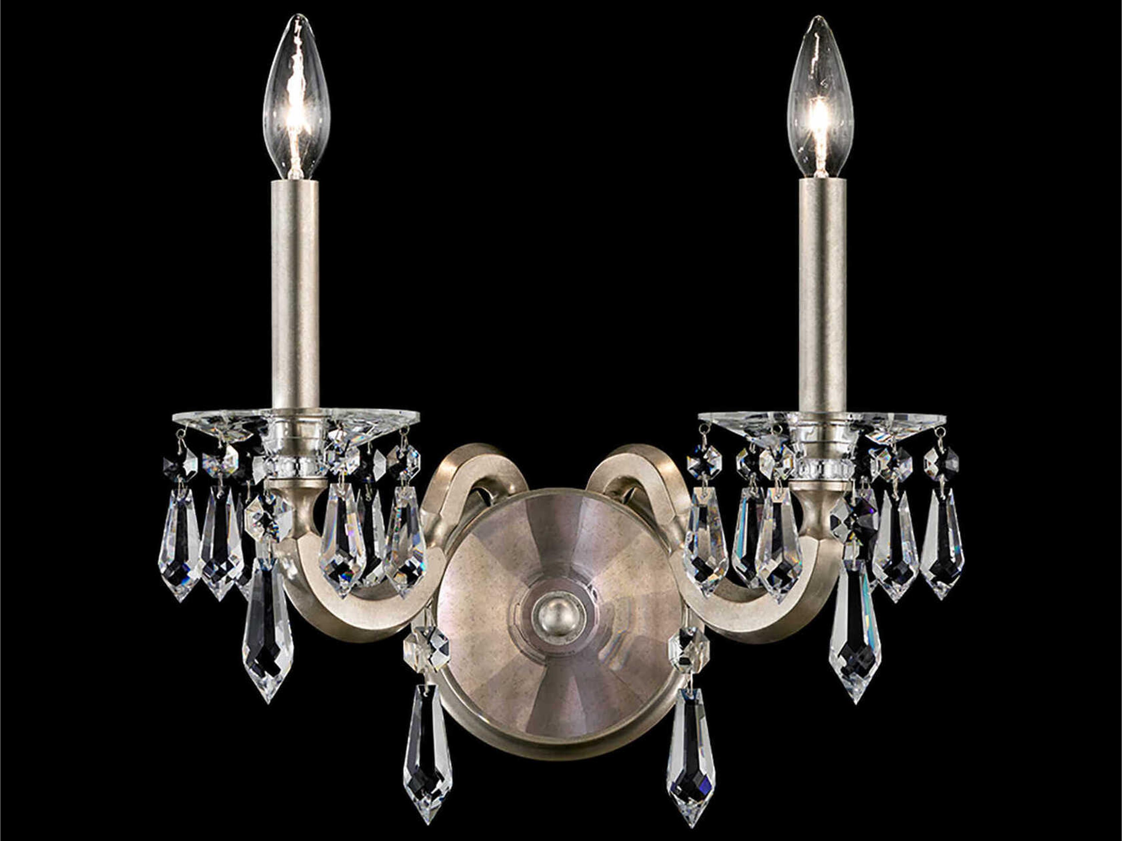 Schonbek Napoli 2-Light Steel Crystal Wall Sconce