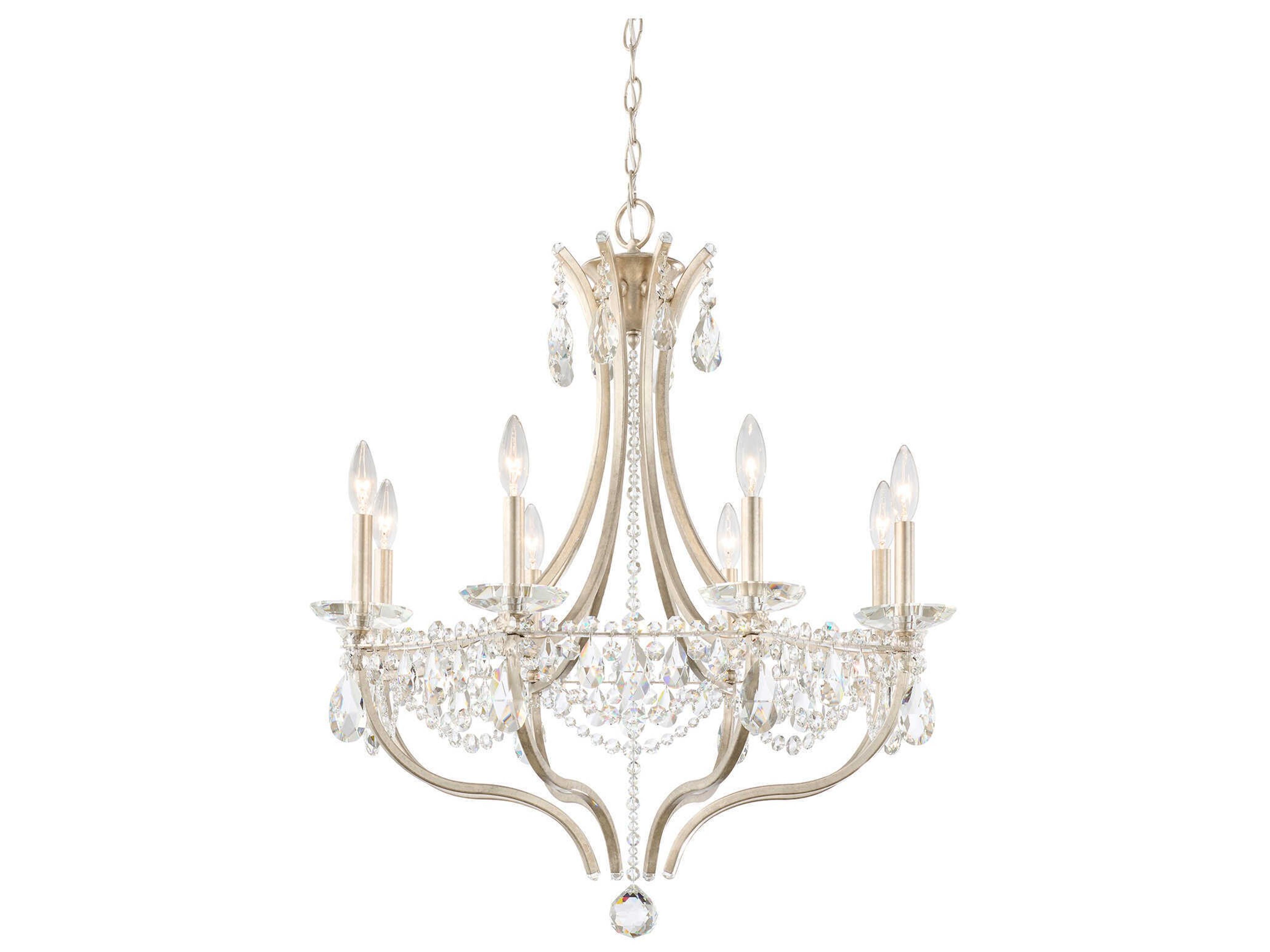 Adley 8-Light White Gold Traditional Candelabra Chandelier