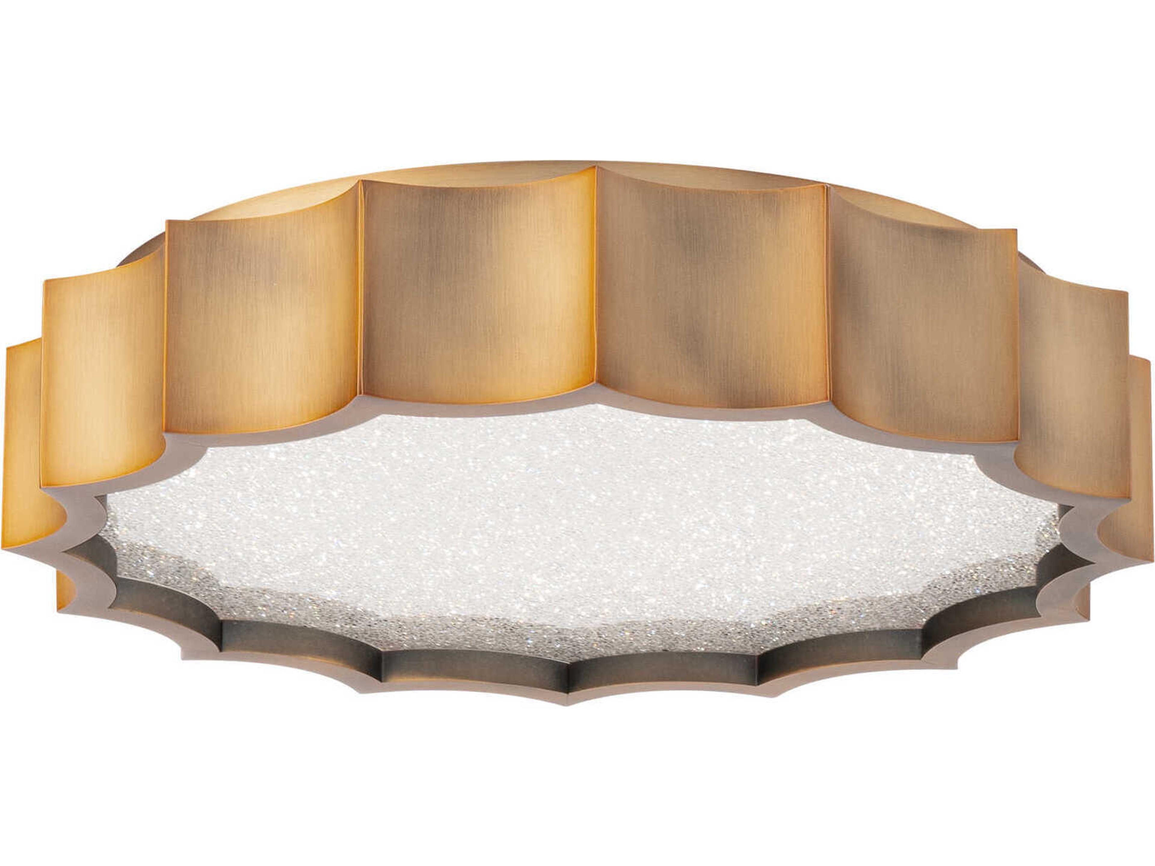 Tarte Aged Brass Round Flush Mount