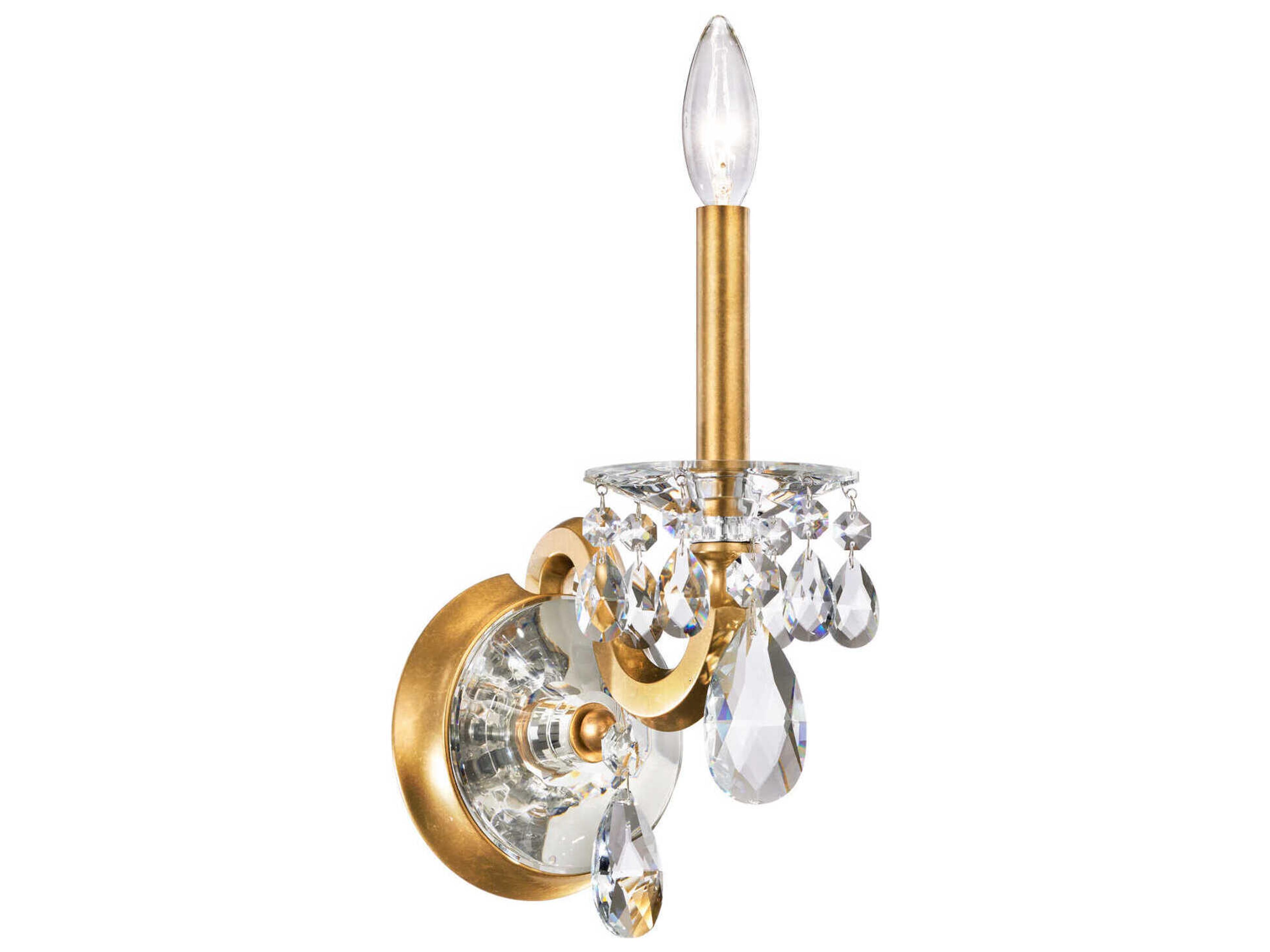 San Marco 1-Light Gold Crystal Wall Sconce