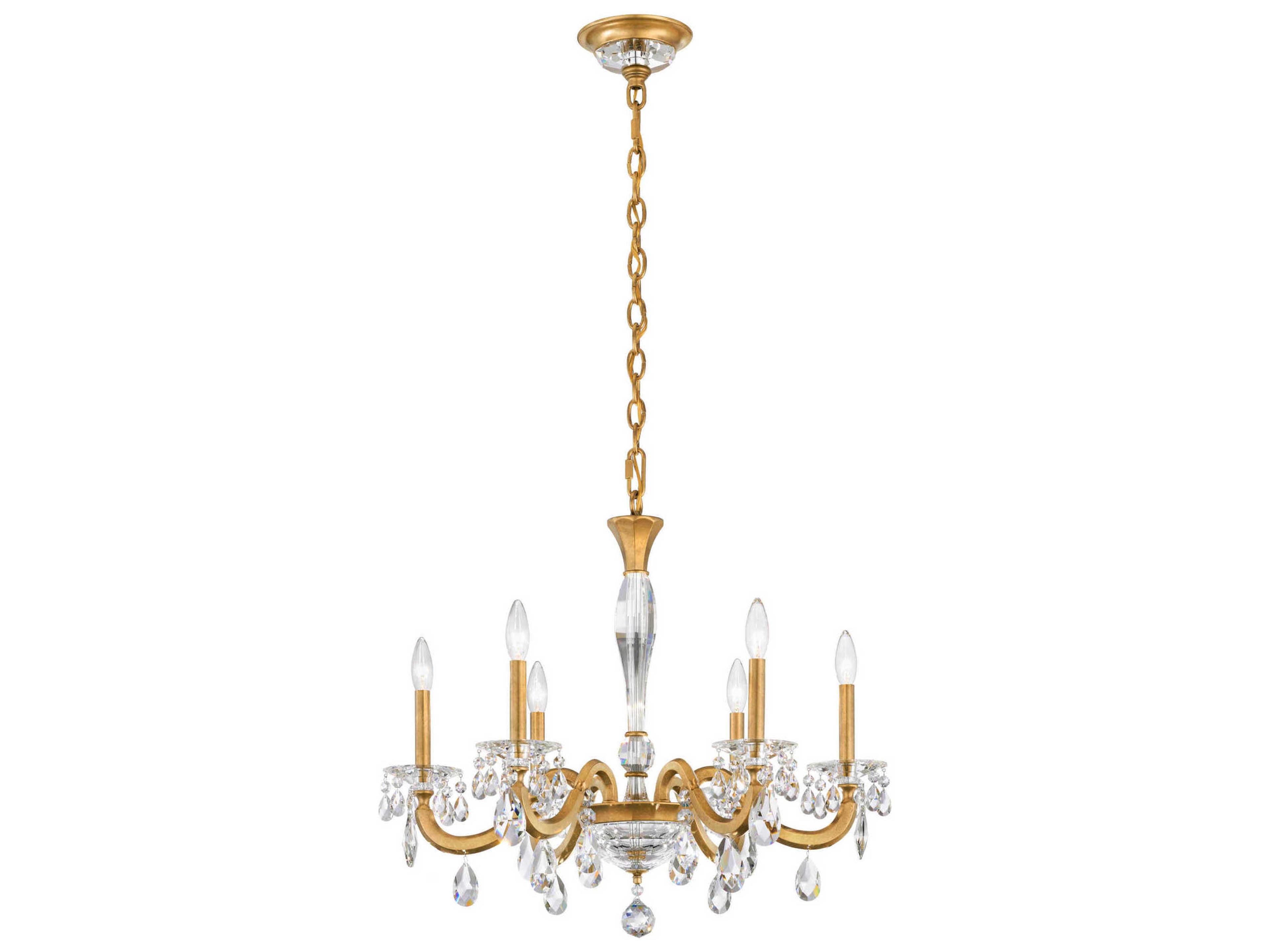 San Marco 6-Light Clear Crystal Candelabra Chandelier