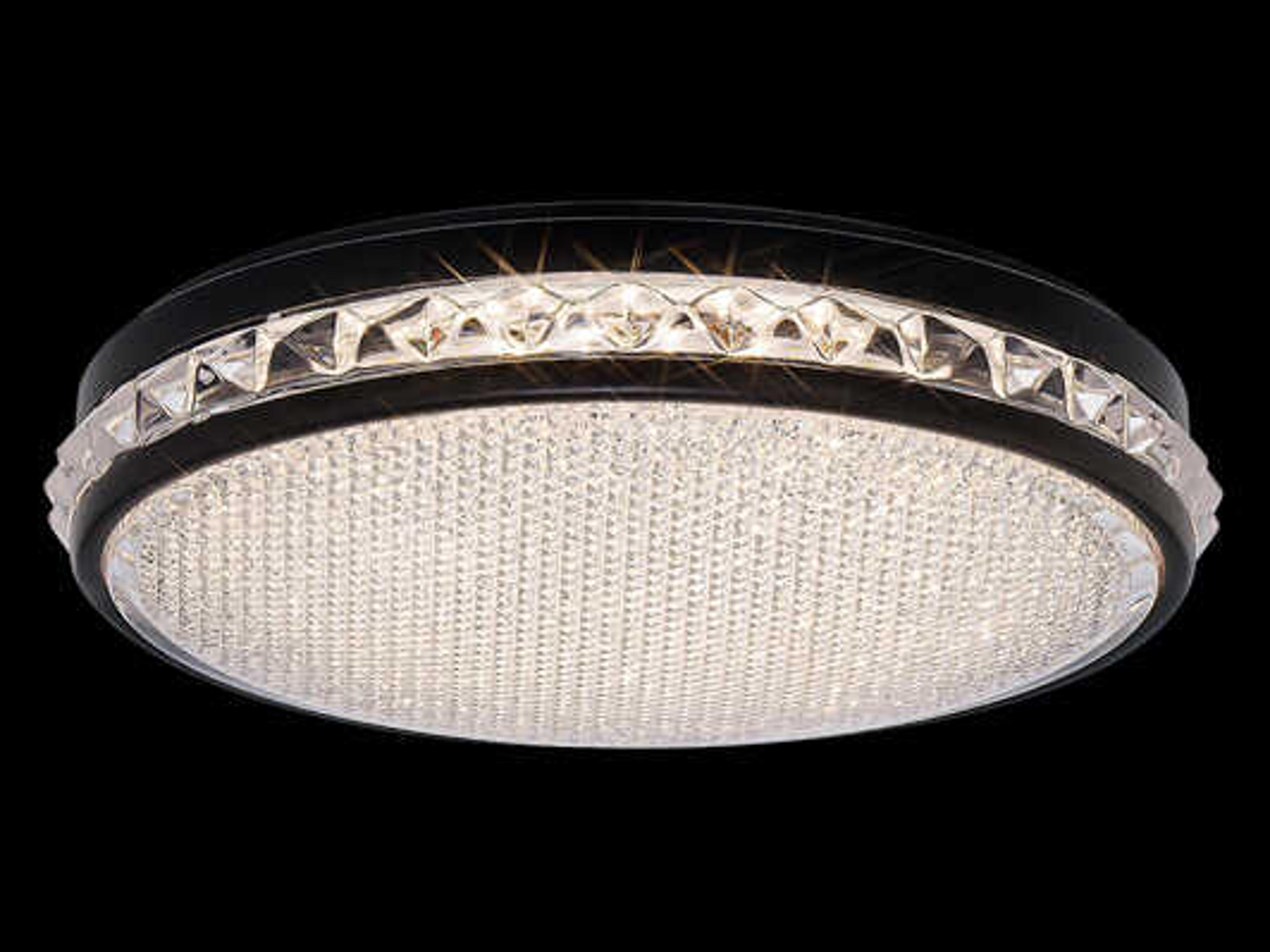 Kristally Black Round Flush Mount