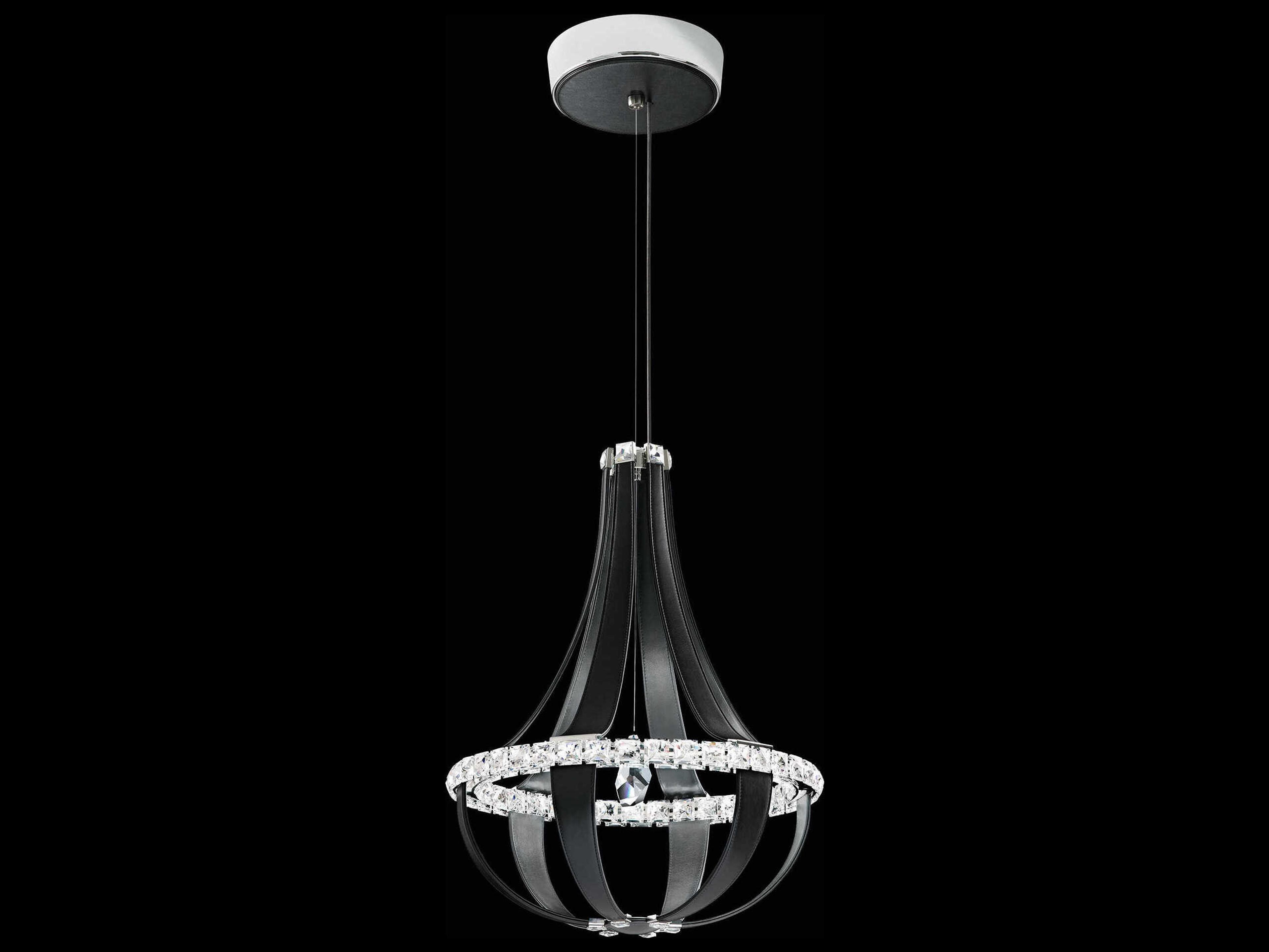 Crystal Empire 12-Light Black LED Geometric Pendant
