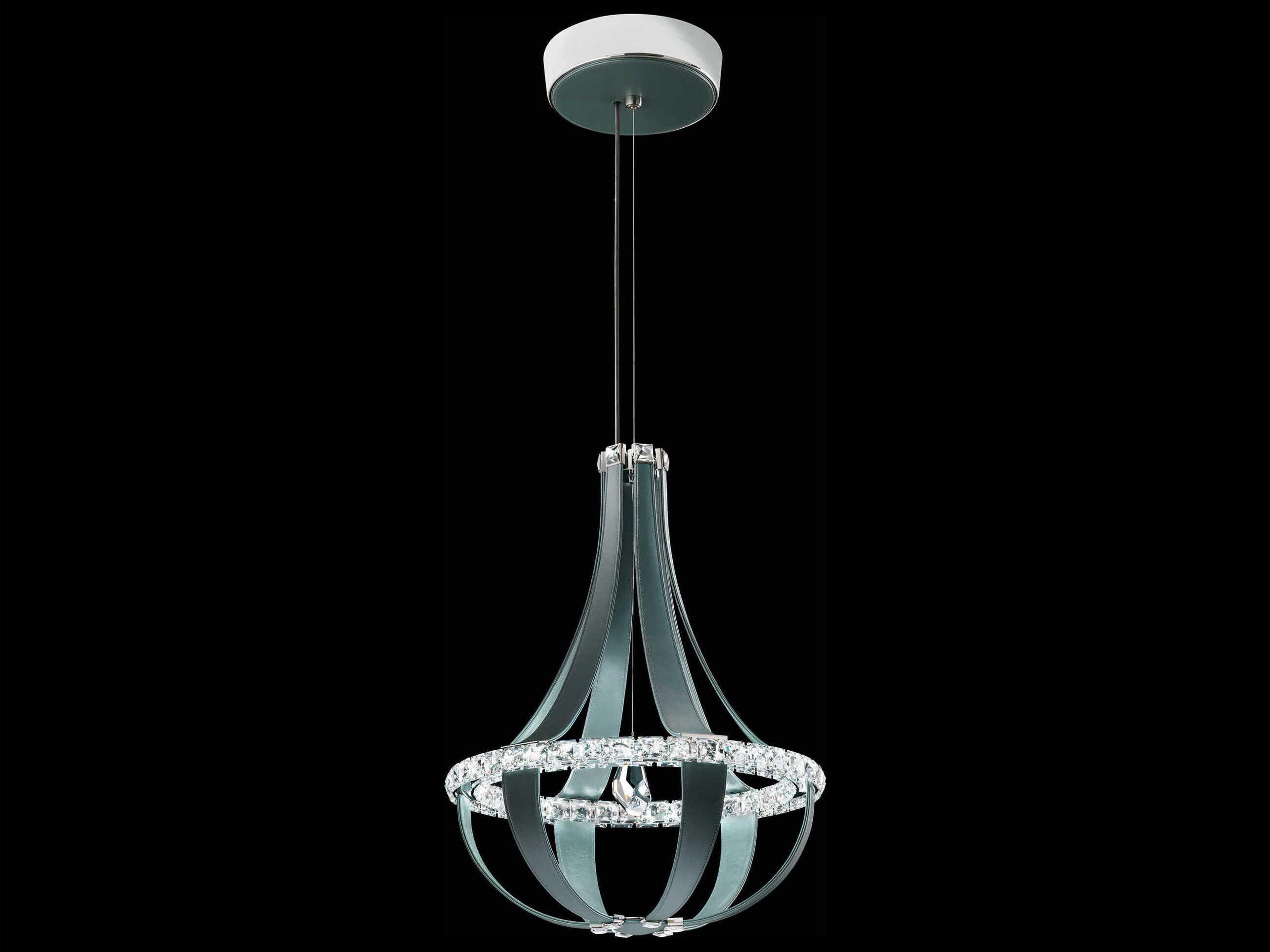 Schonbek Crystal Empire 12-Light Black LED Geometric Pendant