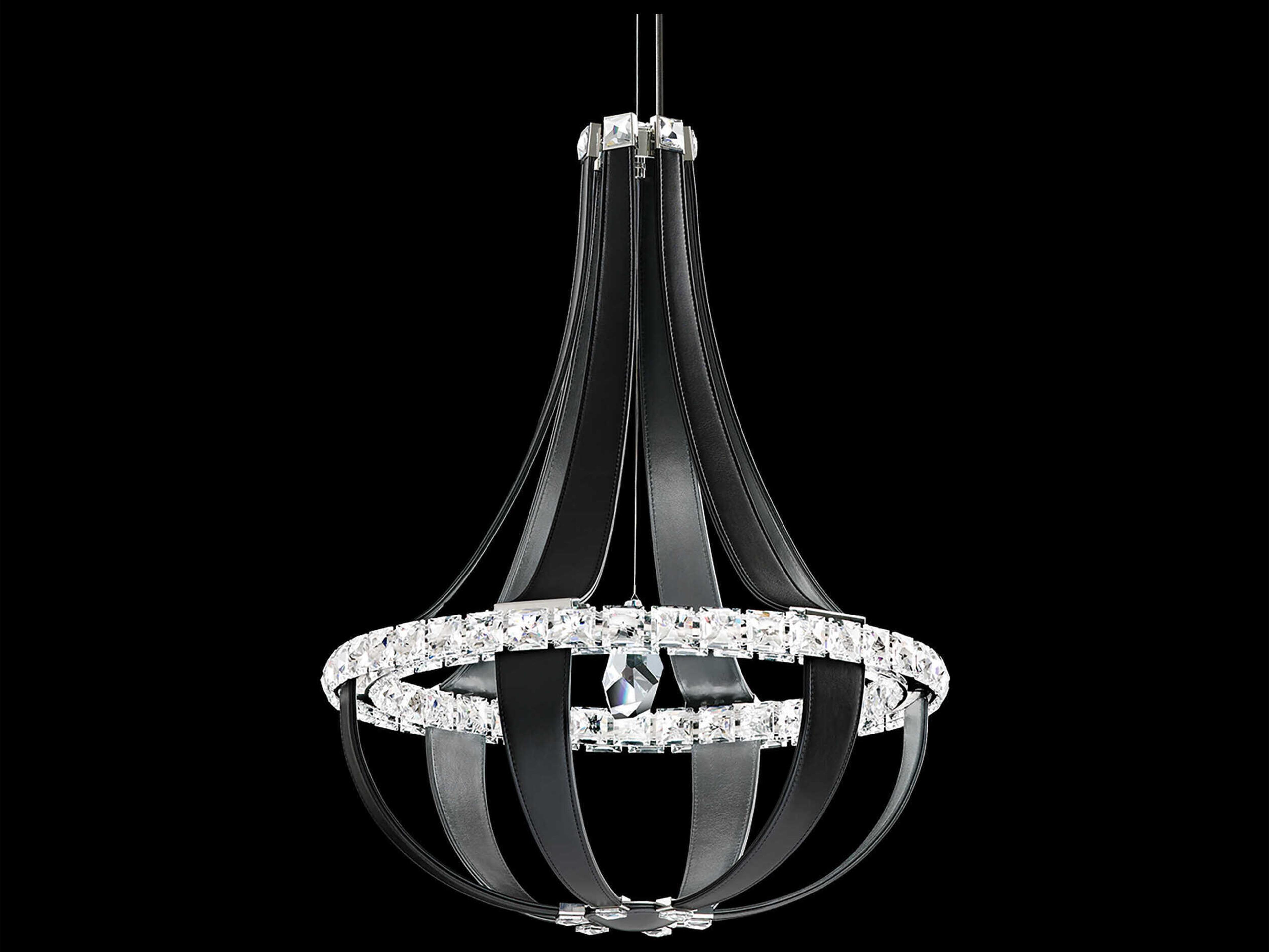 Schonbek Crystal Empire 12-Light Black LED Geometric Pendant