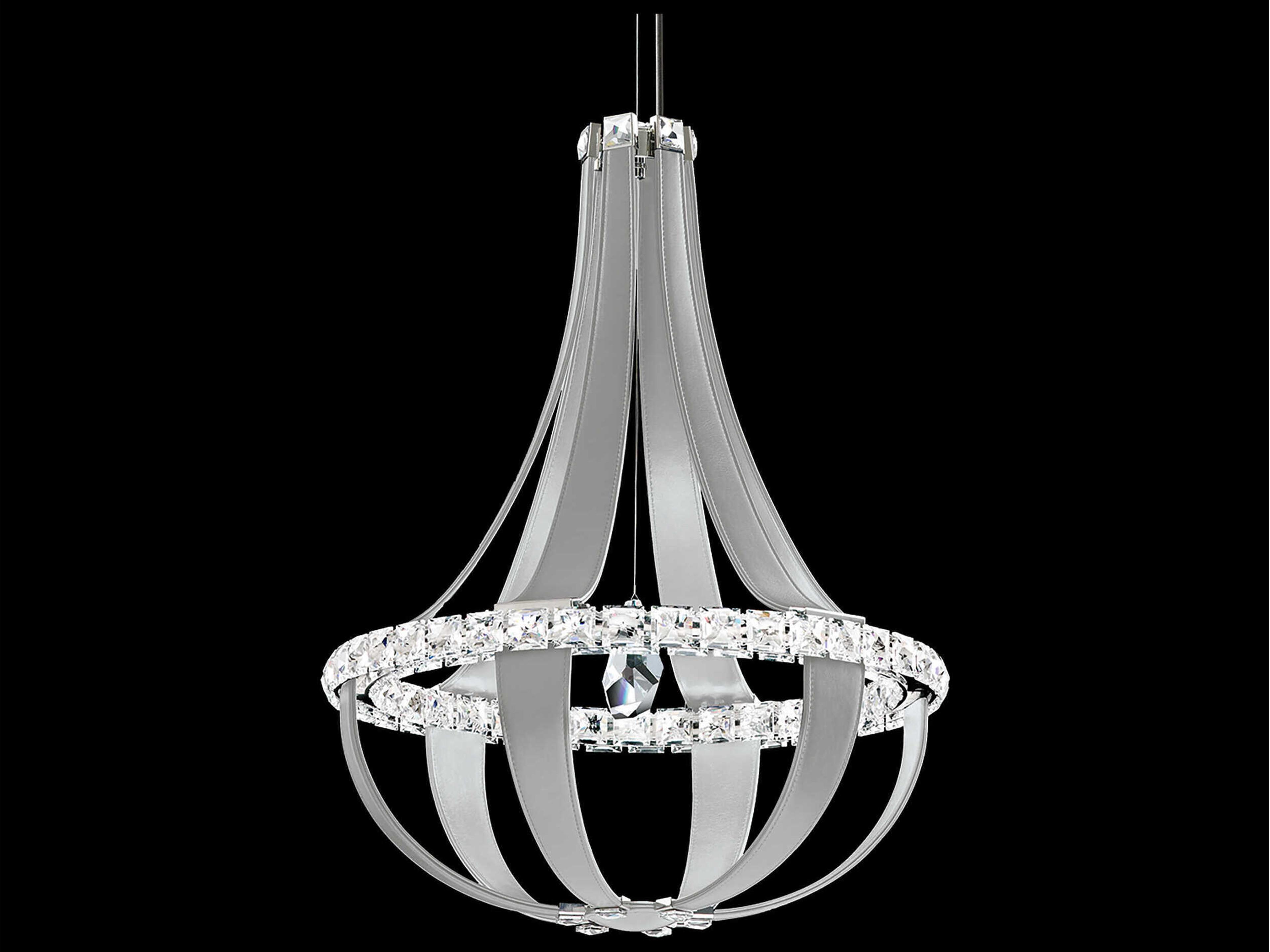 Schonbek Crystal Empire 12-Light Black LED Geometric Pendant