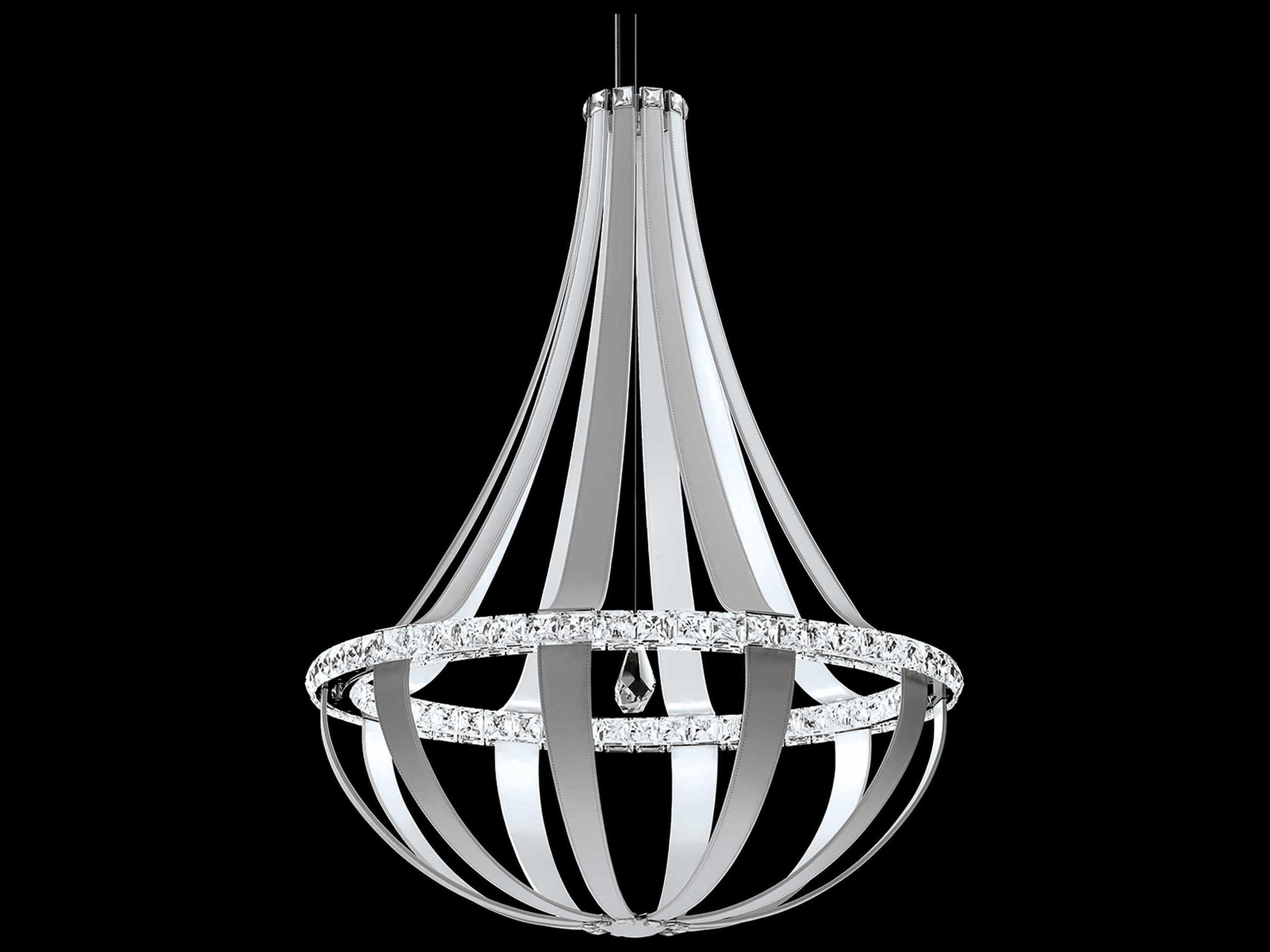 Crystal Empire 20-Light White LED Geometric Pendant