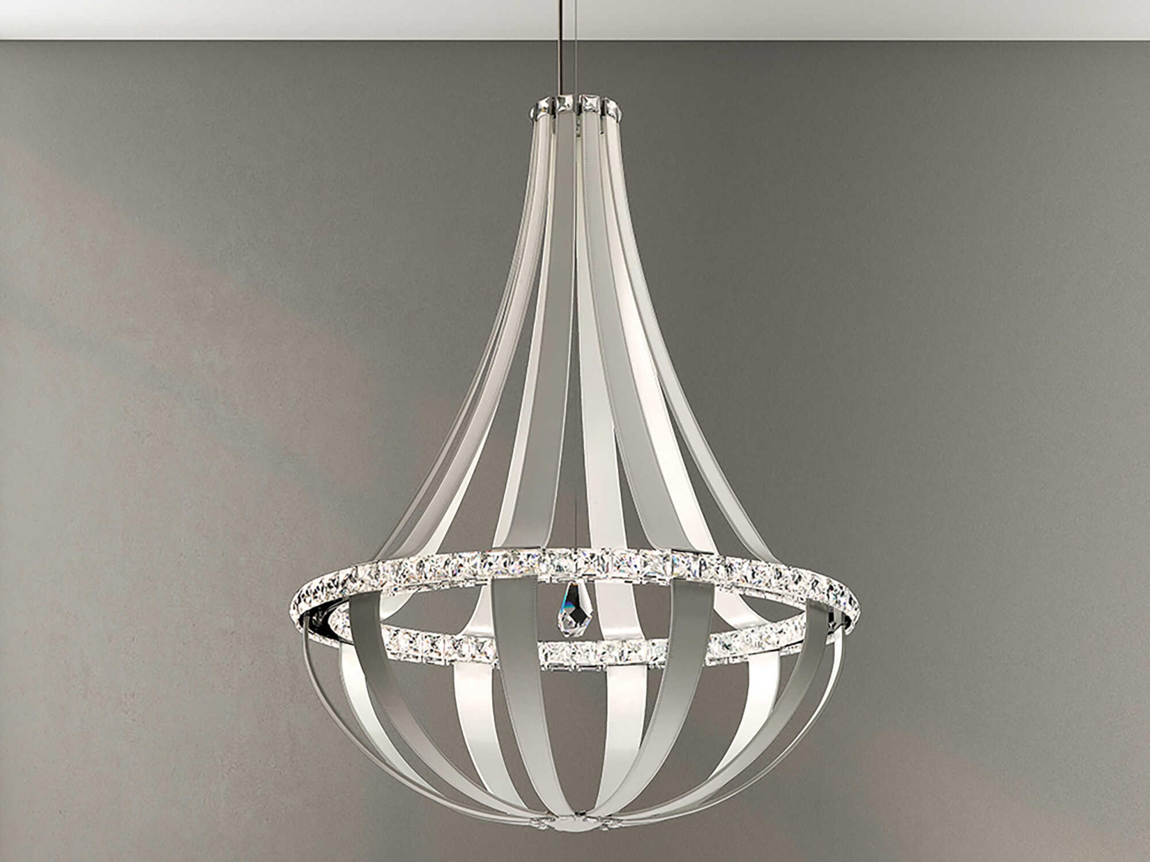Schonbek Crystal Empire 20-Light White LED Geometric Pendant