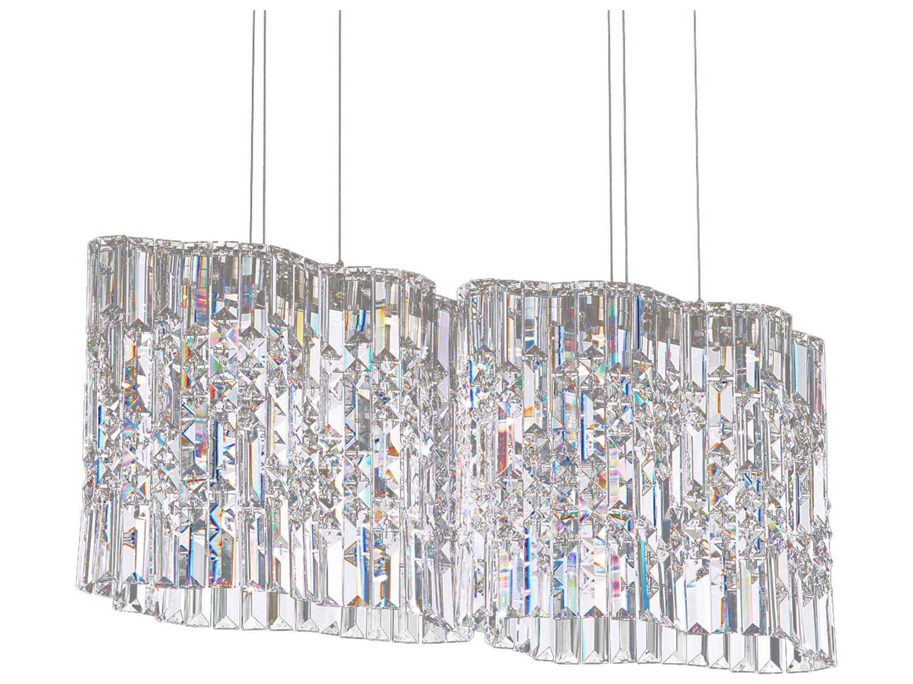 Schonbek Selene 4-Light Stainless Steel Crystal LED Island Pendant