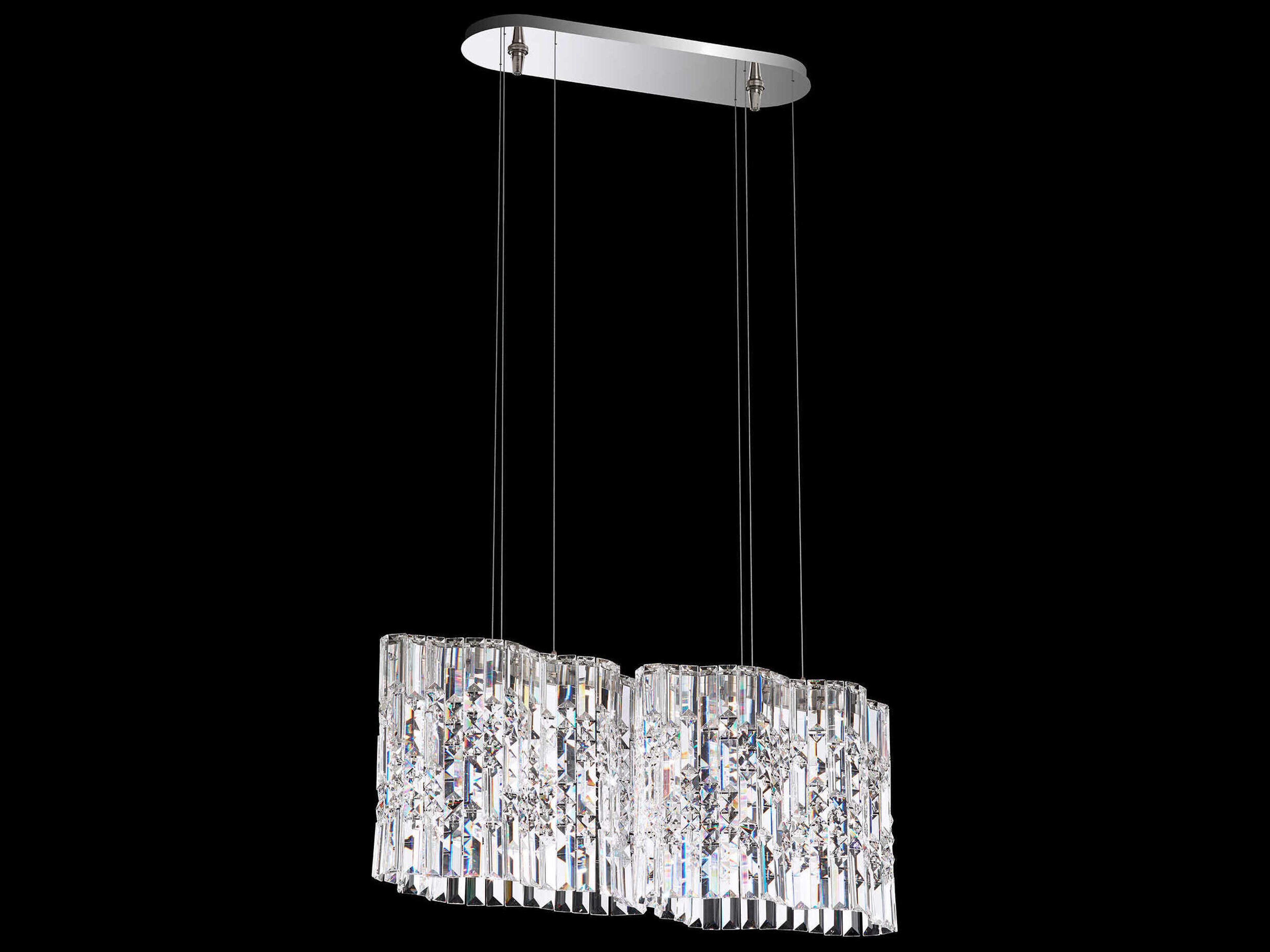 Schonbek Selene 4-Light Stainless Steel Crystal LED Island Pendant