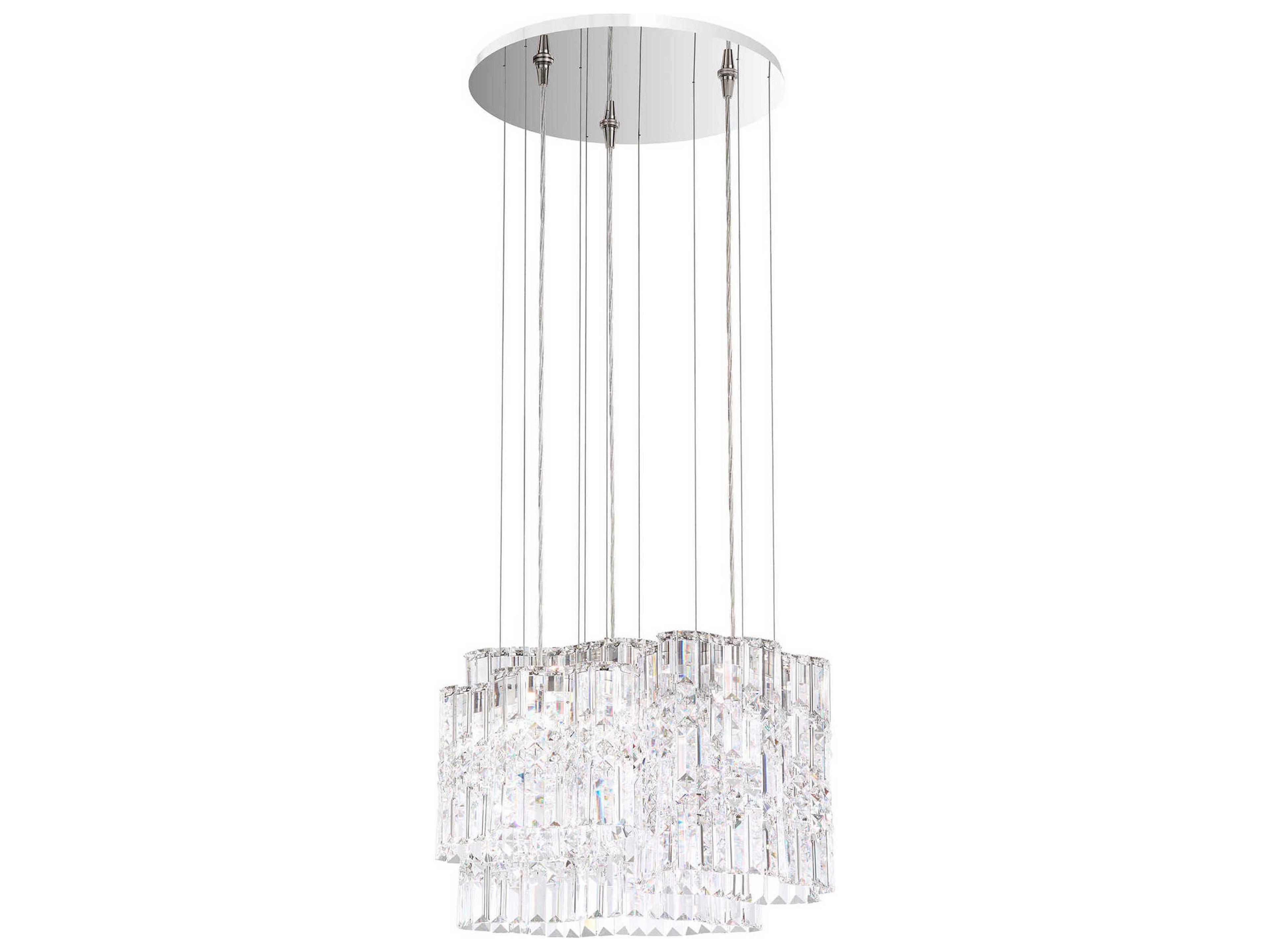 Selene 6-Light Stainless Steel Crystal LED Pendant