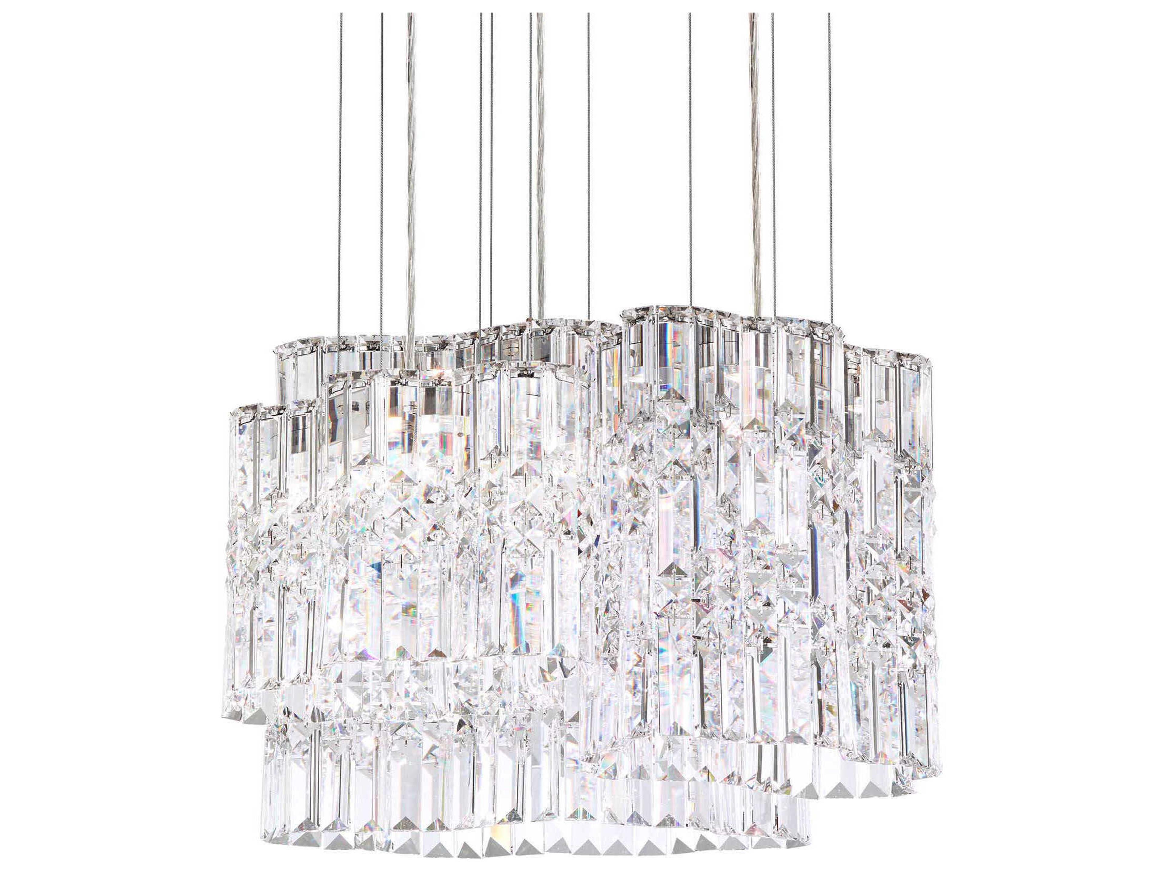 Schonbek Selene 6-Light Stainless Steel Crystal LED Pendant