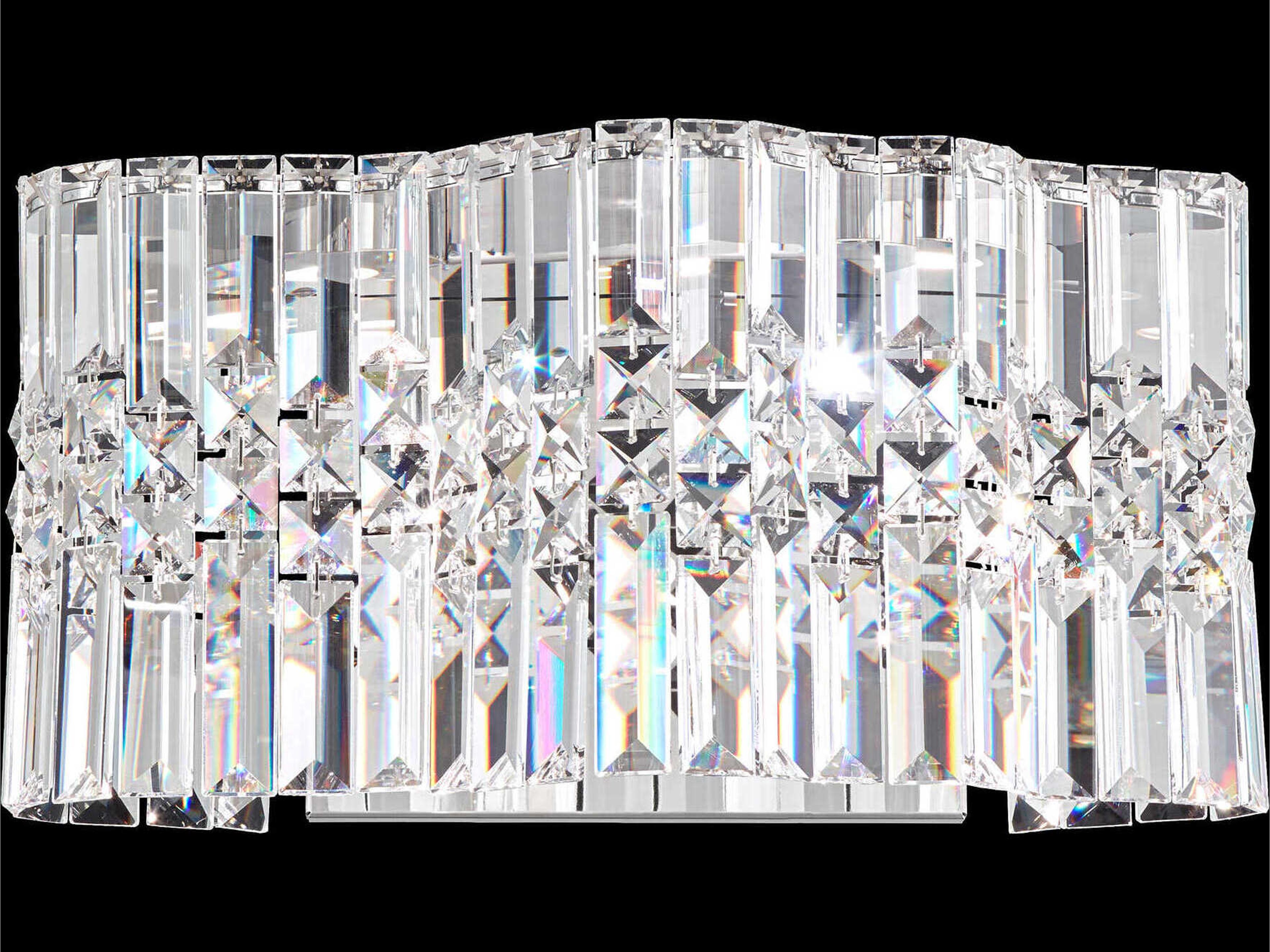 Schonbek Selene 2-Light Stainless Steel Crystal LED Vanity Light