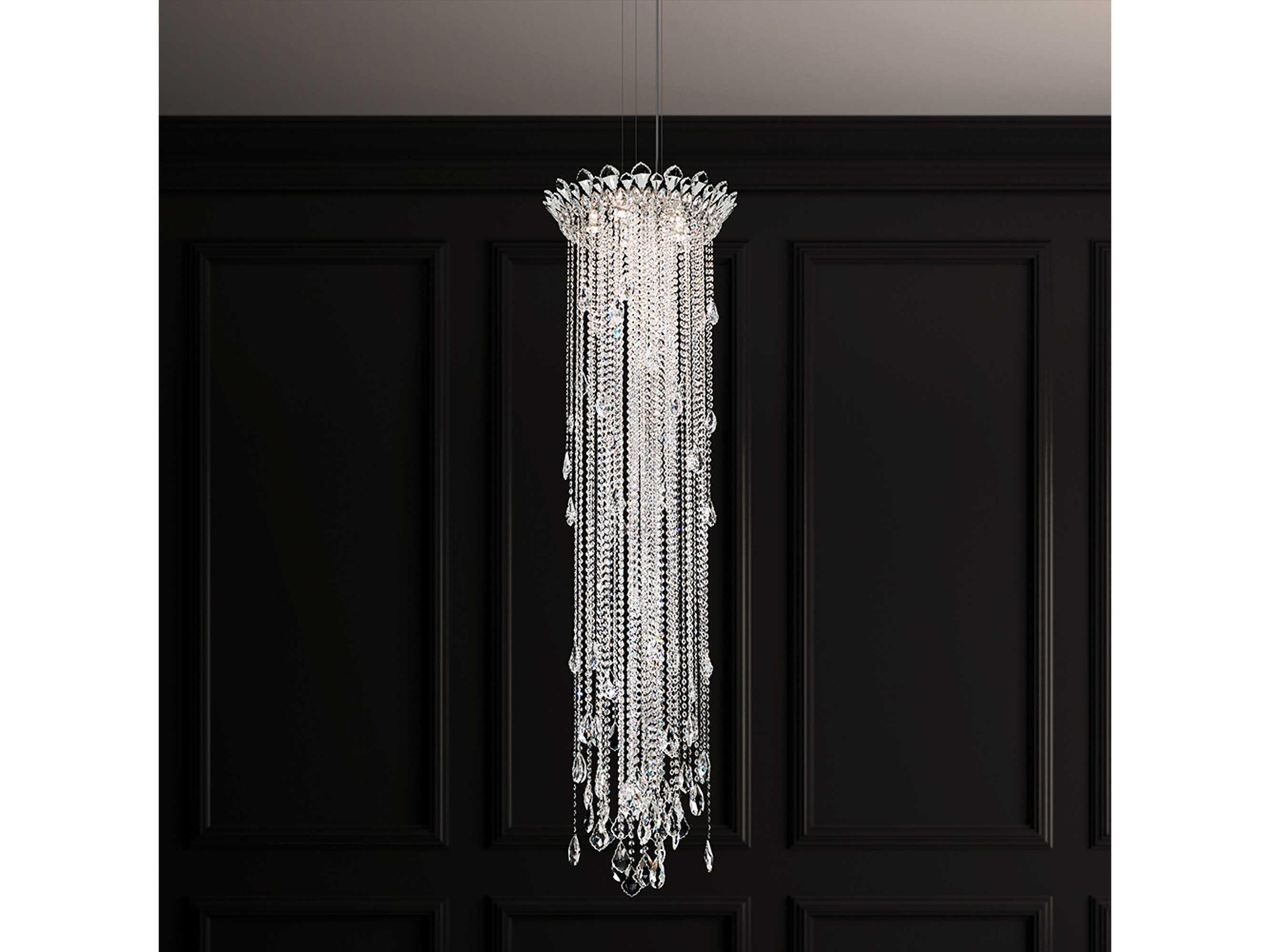 Schonbek Trilliane Strands 5-Light Stainless Steel Crystal Pendant