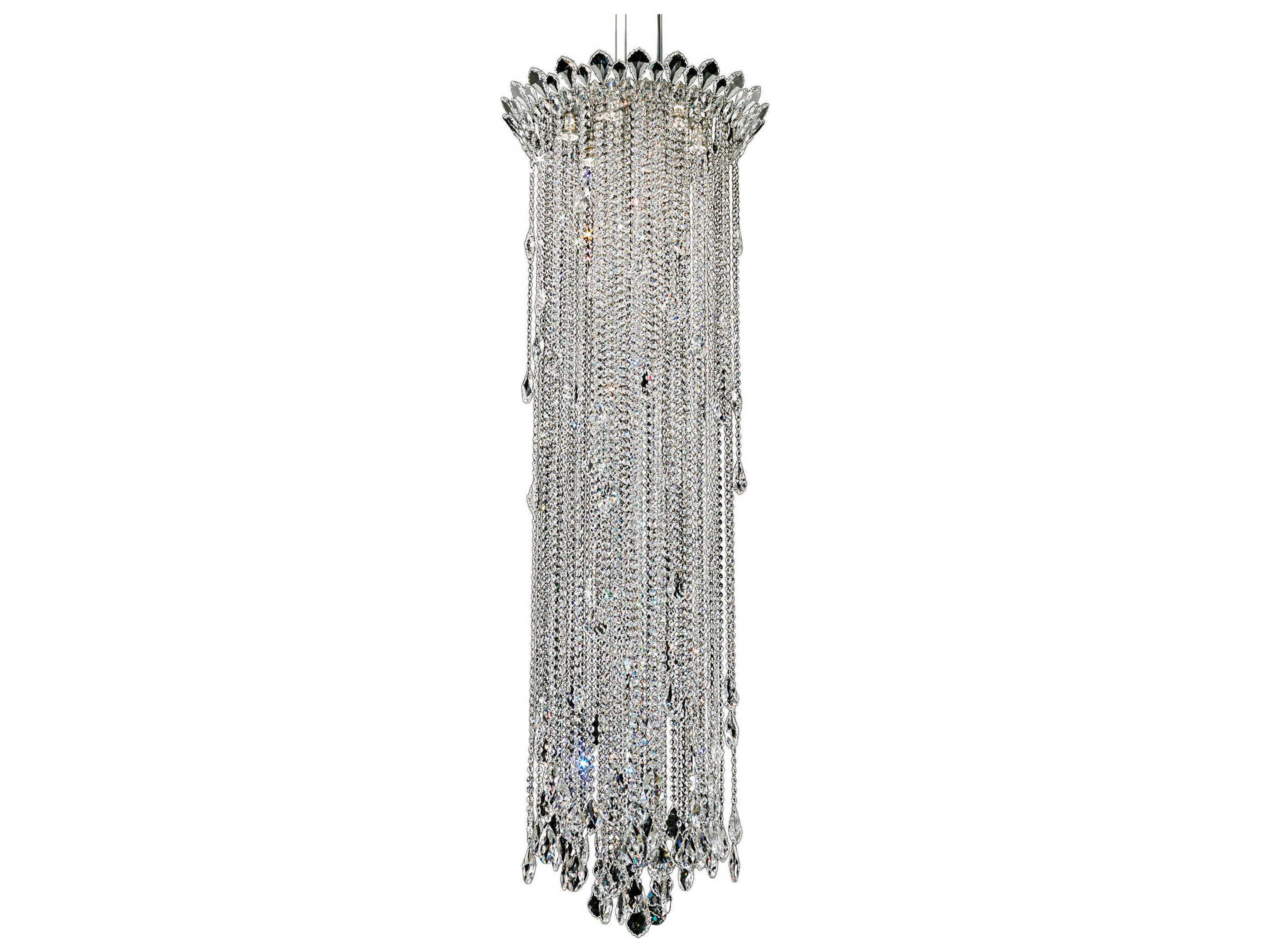 Trilliane Strands 6-Light Stainless Steel Crystal Pendant