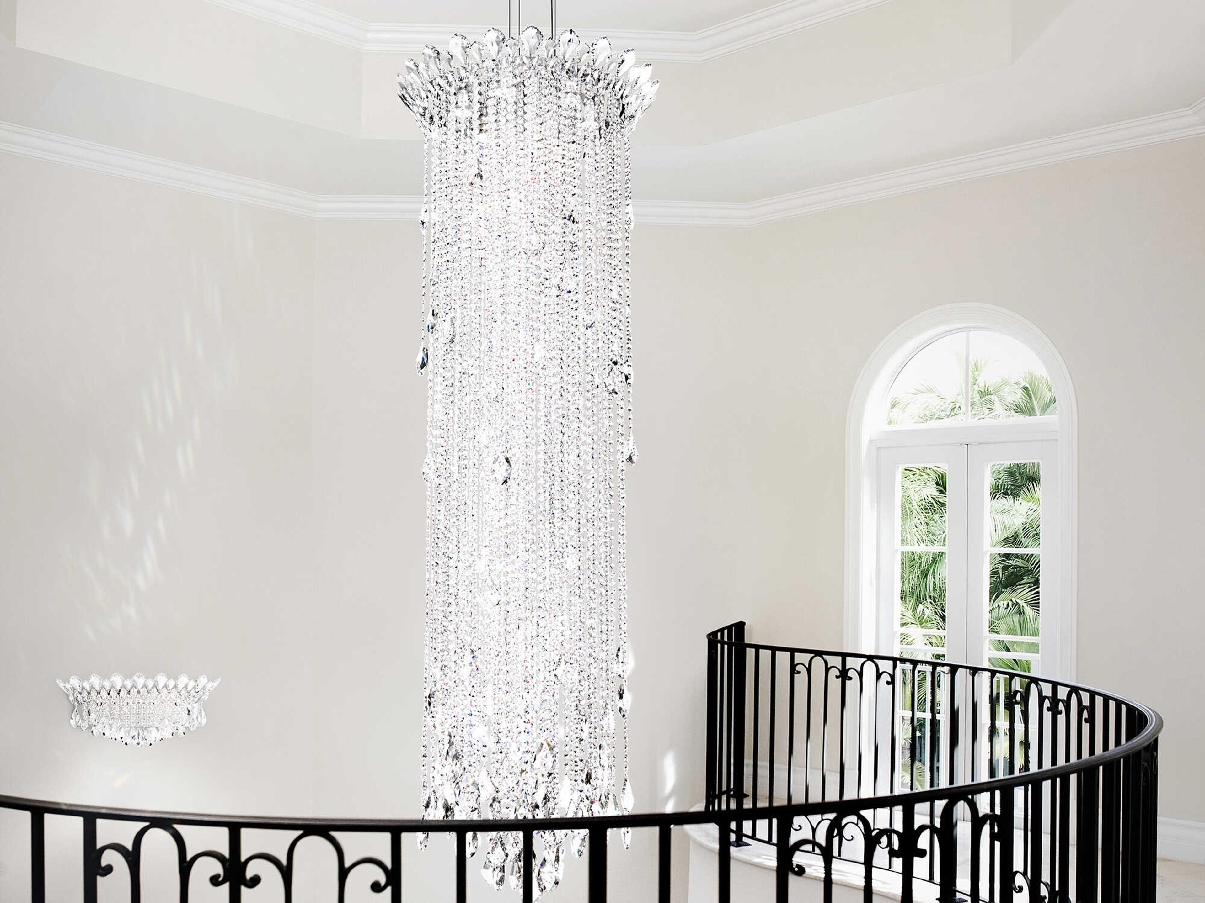 Schonbek Trilliane Strands 6-Light Stainless Steel Crystal Pendant